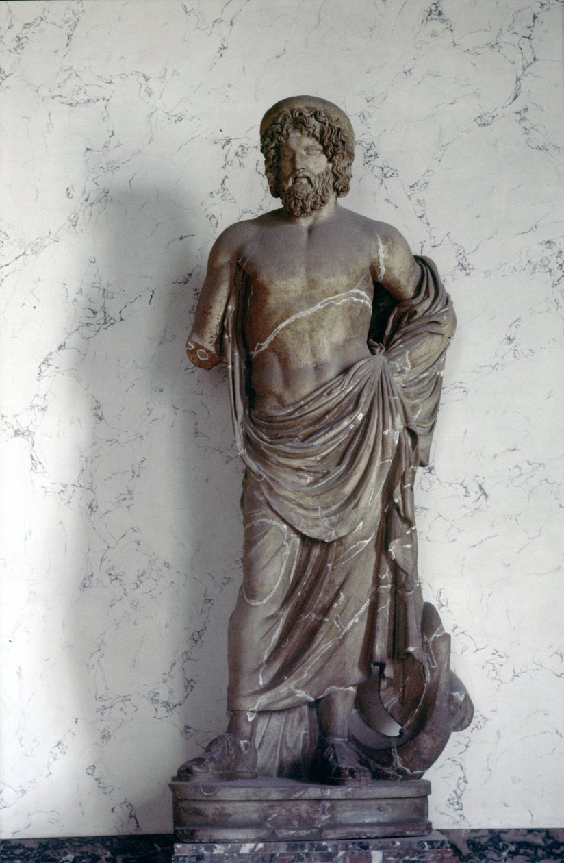 Asklepiuksen patsas, Rooman uskonnon lääketieteen jumala. Louvre-museo, Pariisi. tekijältä Roman Roman