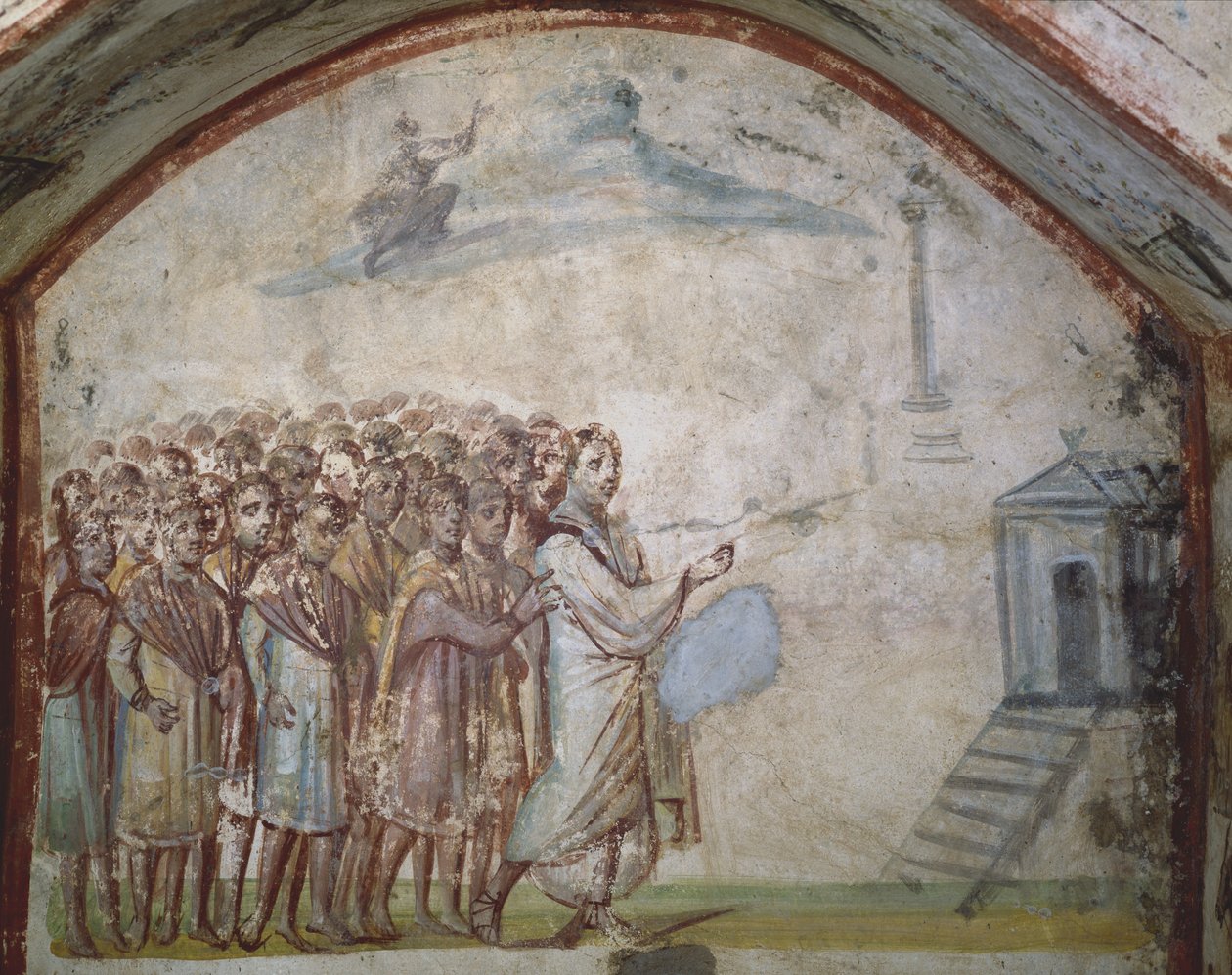 Lasaruksen ylösnousemus, Via Latinan katakombit, Rooma, Rooma tekijältä Roman Roman