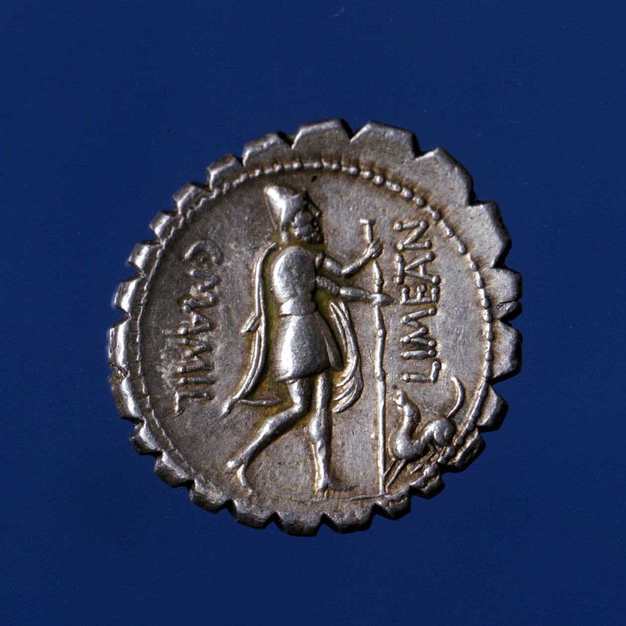 Hänen koiransa Argo tunnisti Ulysseksen. Roomalainen hopearaha, 83 eaa. tekijältä Roman Roman
