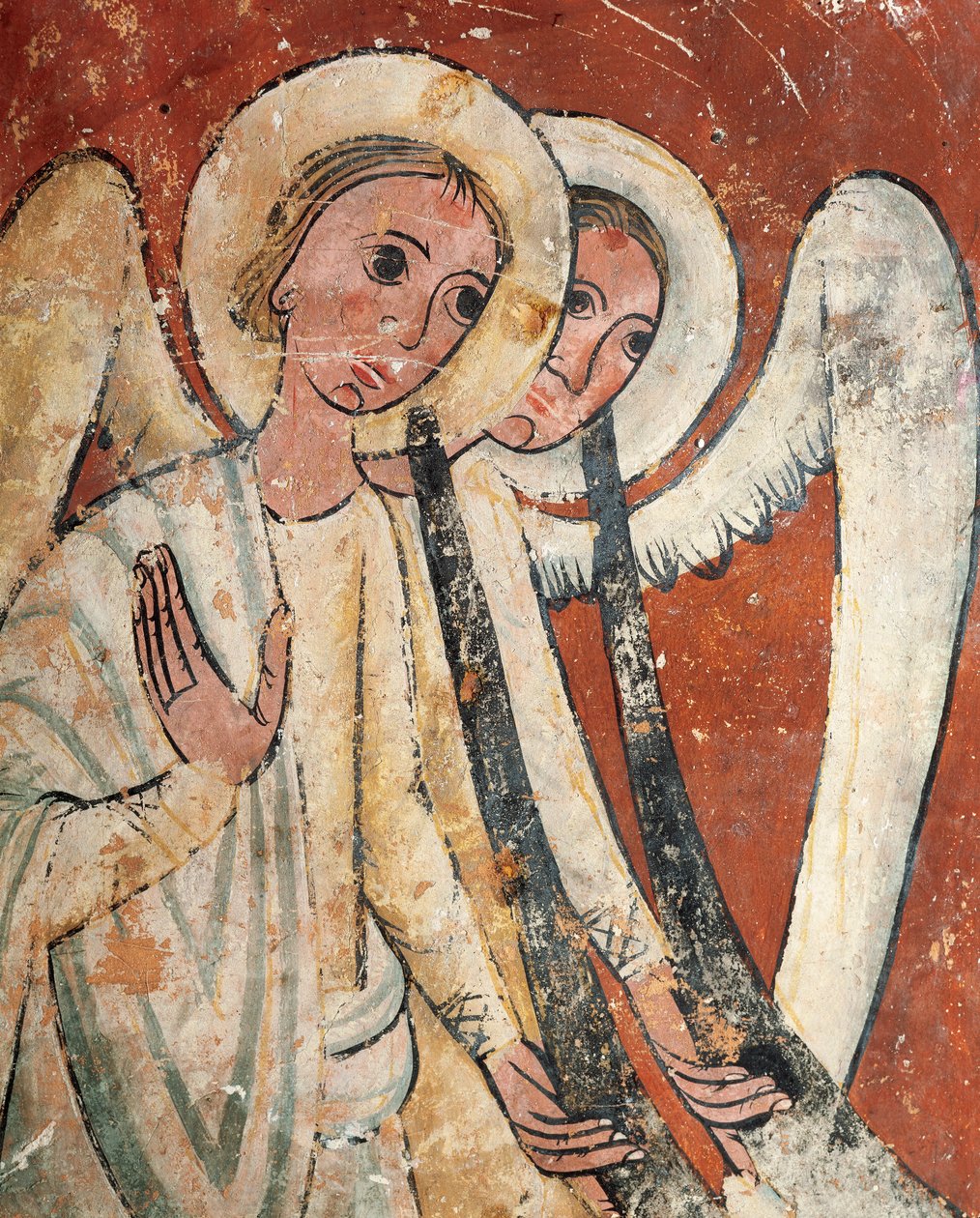 Enkelit suurten pasuunoiden kanssa viimeisen tuomion aikana tekijältä Romanesque