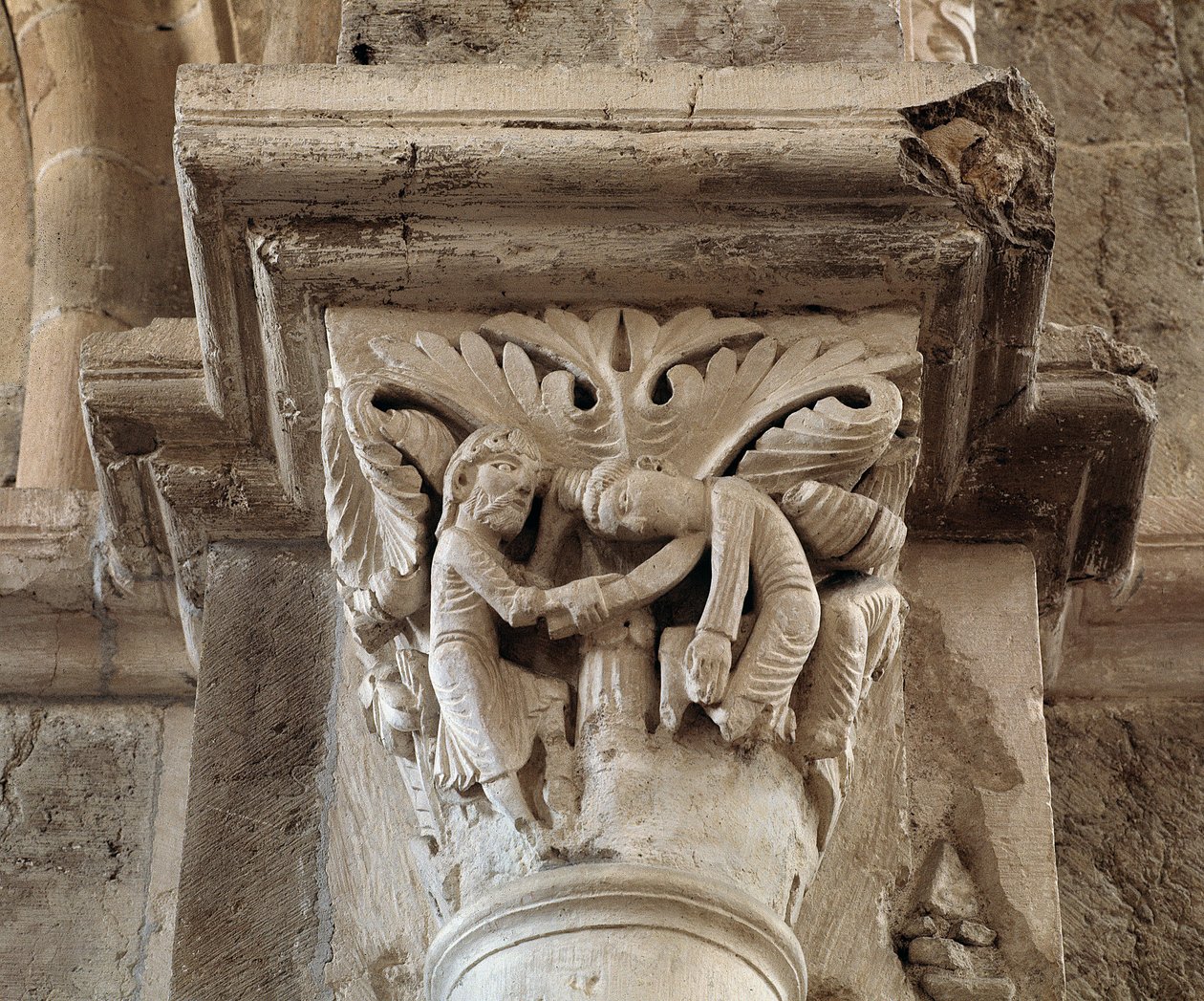 Kainin kuolema (veistetty pääkaupunki) tekijältä Romanesque