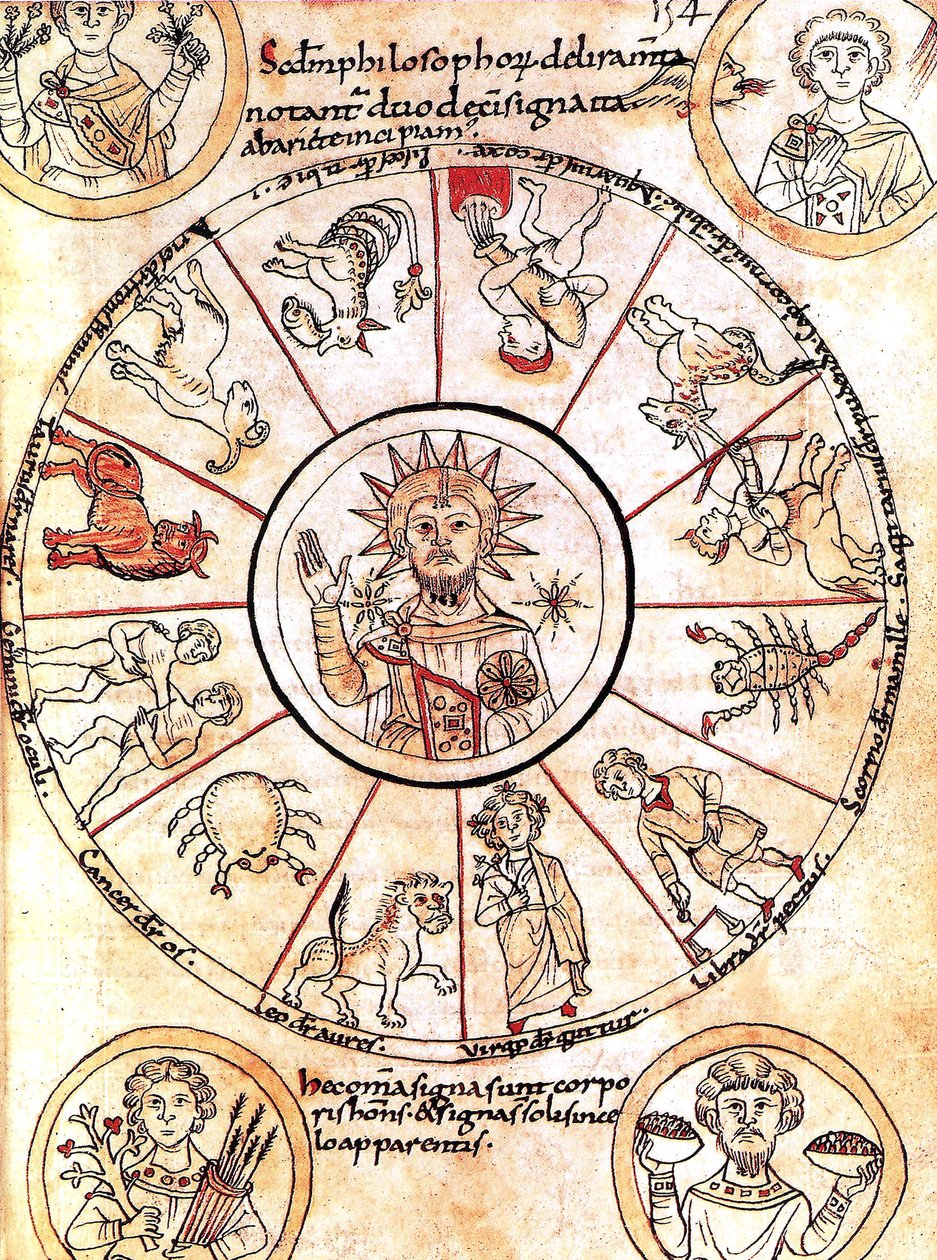 Aurinko horoskooppimerkkien ympäröimänä tekijältä Romanesque