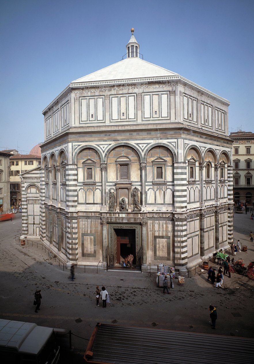 Näkymä Johannes Kastajan kastekappelille (Firenzen kastaja) tekijältä Romanesque
