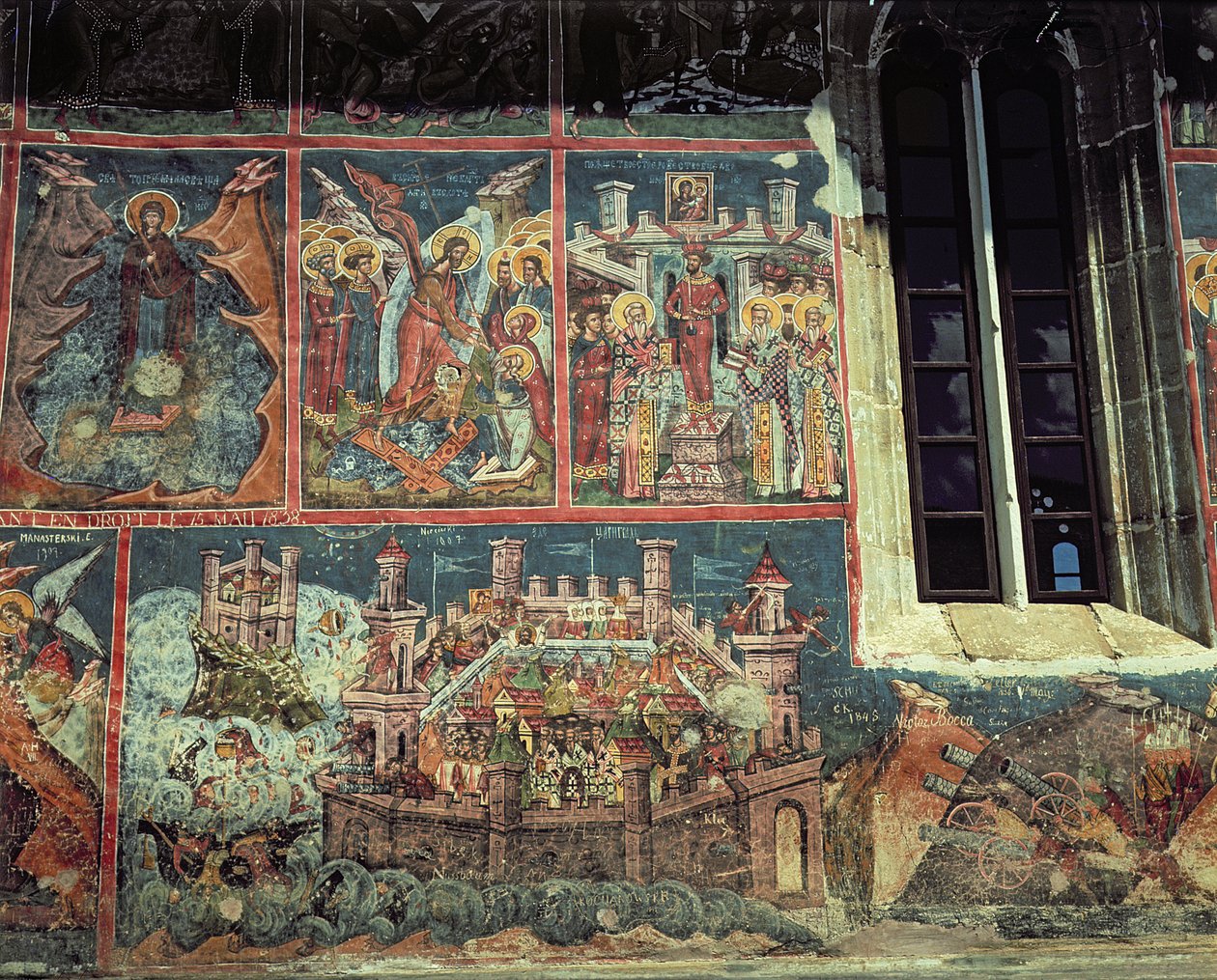 Sulttaani Mehmet II:n (1432-81) piiritys Konstantinopolin vuonna 1453 (katso myös 67361) tekijältä Romanian School