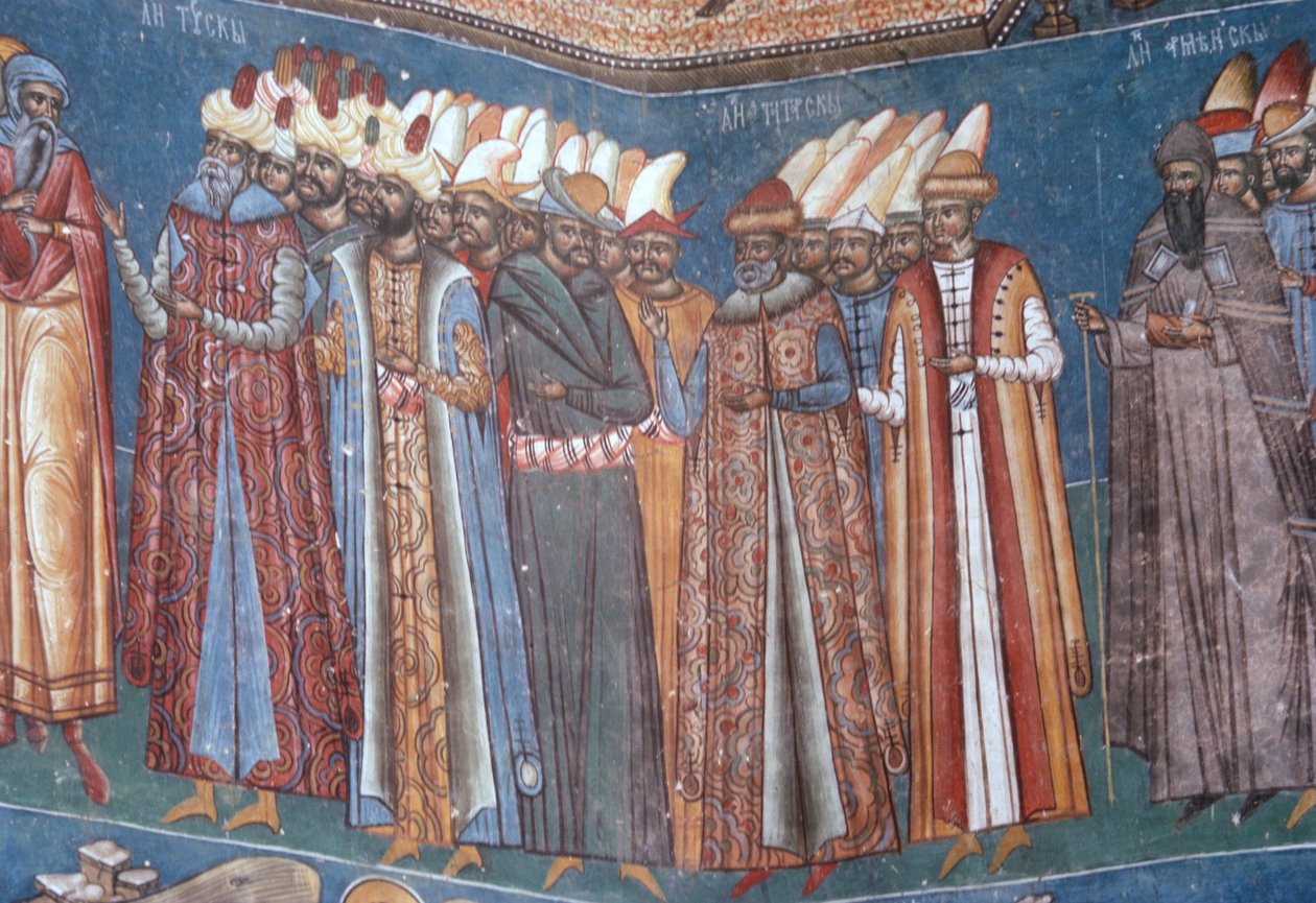 Turks, yksityiskohta Viimeisestä tuomiosta, 1547-50 tekijältä Romanian School