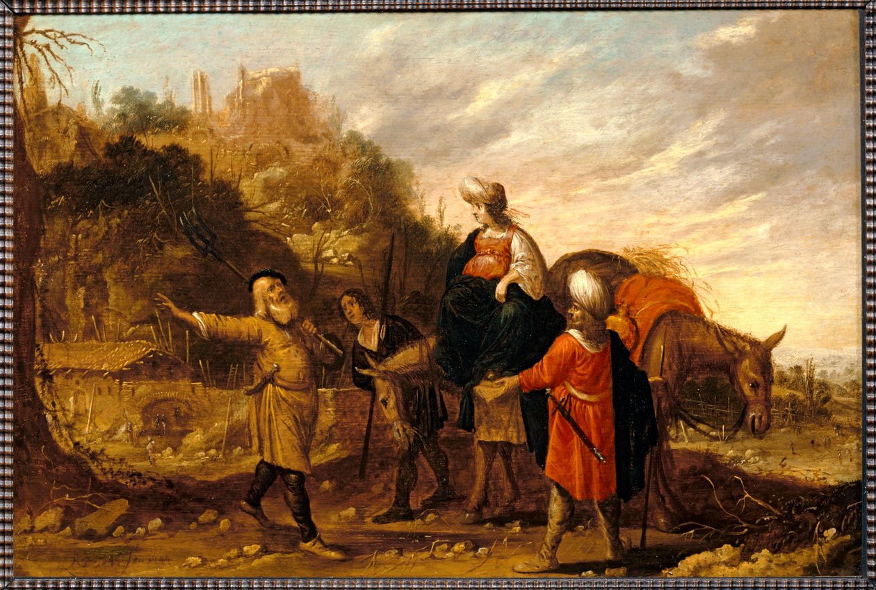 Guehazi palaa Sunamiten talosta ja menee tapaamaan Eliseetä. 1644 ... tekijältä Rombout van Troyen