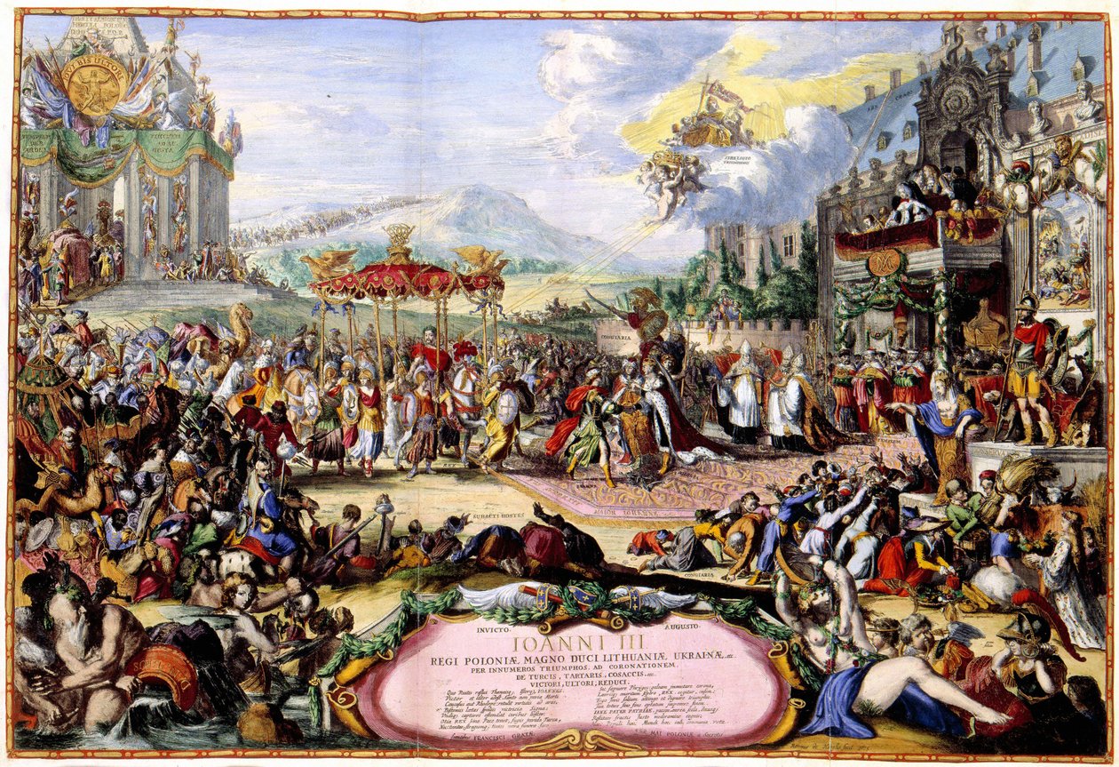 Kuningas Johannes III Sobieskin allegoria, 1675 tekijältä Romeyn de Hooghe