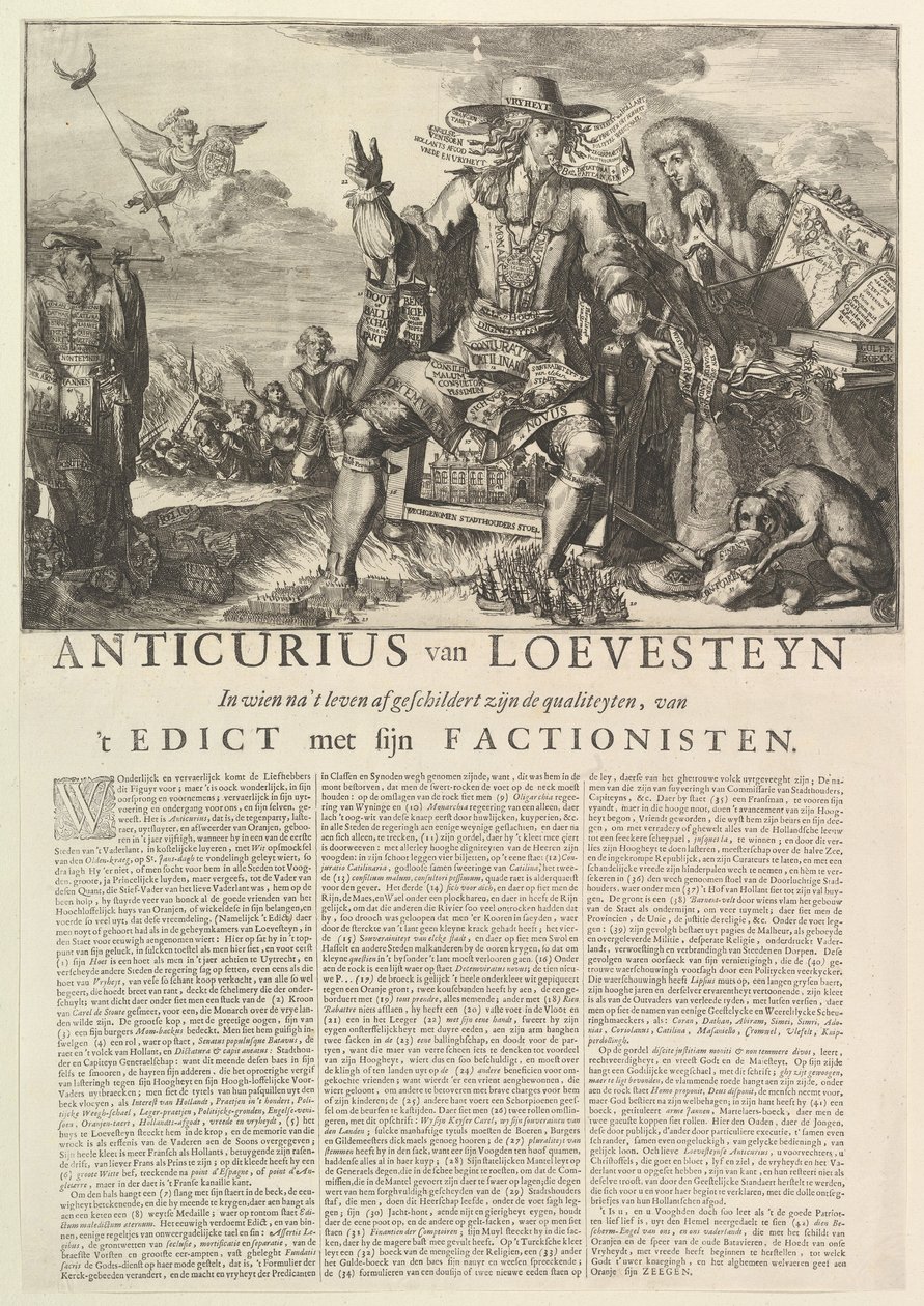 Anticurius van Loevesteyn.n.d. tekijältä Romeyn de Hooghe