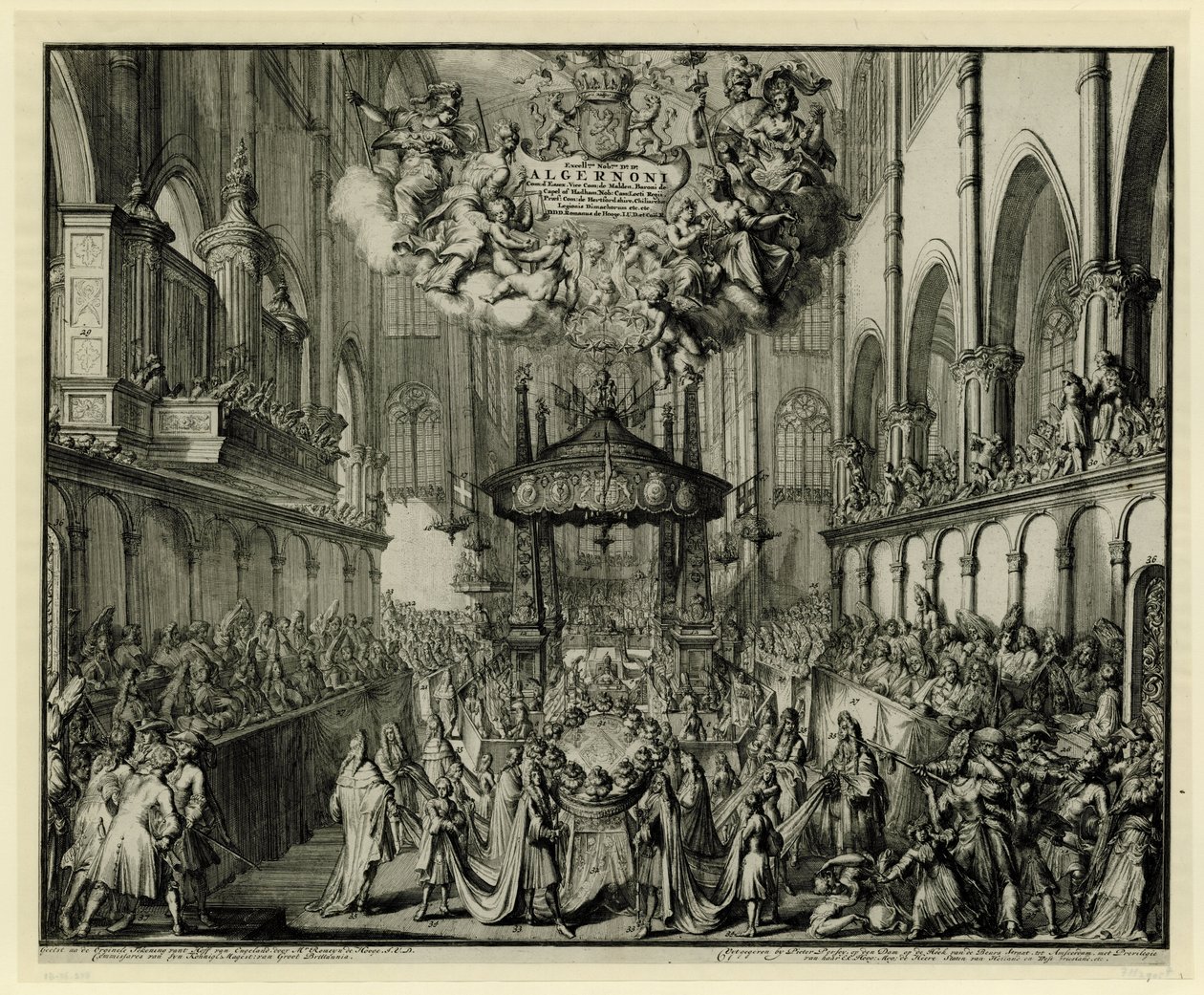 Westminster Abbeyn kuoro ja kuningattaren hautajaiset, 1695 Westmunster Abdyen In