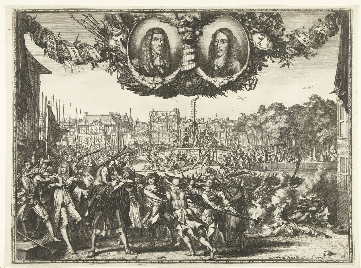 De Wittin veljien murha, 1672 tekijältä Romeyn de Hooghe