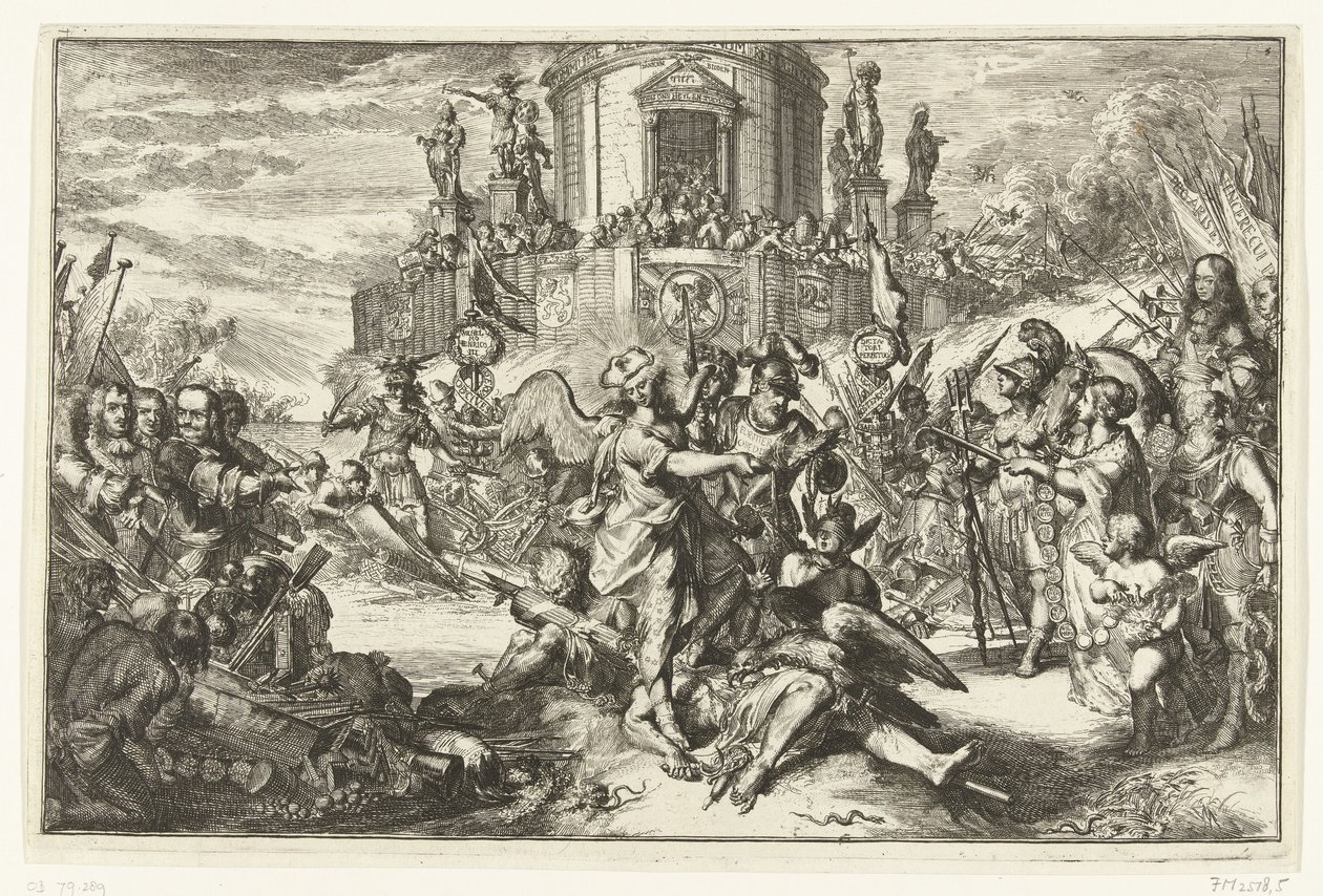 Voitot William III:n saapuessa tekijältä Romeyn de Hooghe