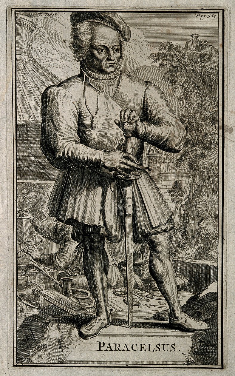 Philippus Theophrastus Aureolus Bombastus von Hohenheim Paracelsus. tekijältä Romeyn de Hooghe