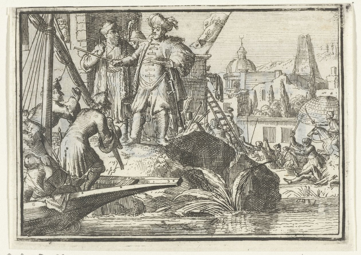 Pamfletin otsikkosivu: Ajeltu toivo, 1702 Ajeltu toivo (otsikko esineessä) Esopus in Europe (sarjan nimi) tekijältä Romeyn de Hooghe