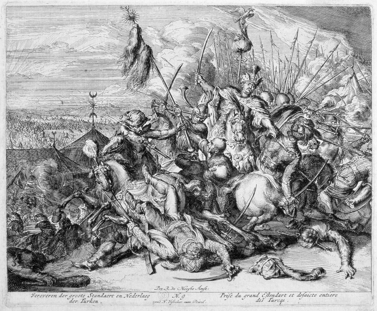 Vienna Print Cycle, Capturing the Great Standard, 1683 tekijältä Romeyn de Hooghe