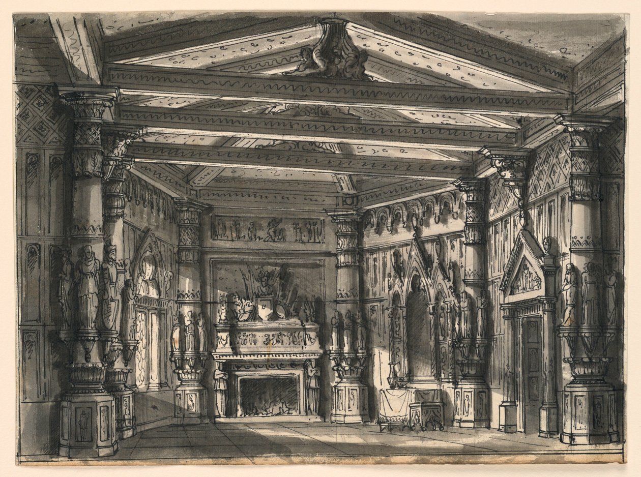 Lavastus, Gothic Hallin sisustus tekijältä Romolo Achille Liverani