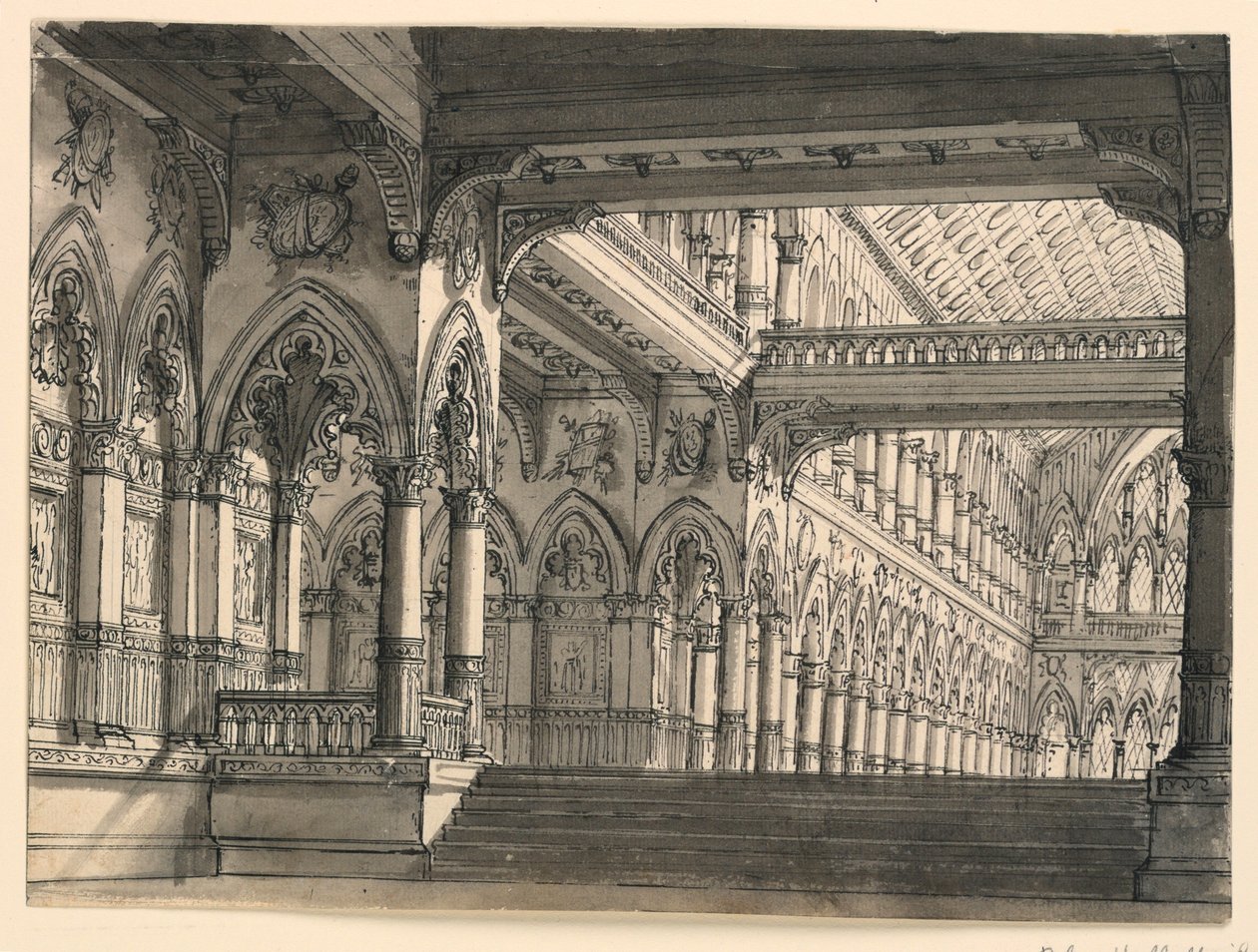 Lavastus, Gothic Hallin sisustus tekijältä Romolo Achille Liverani