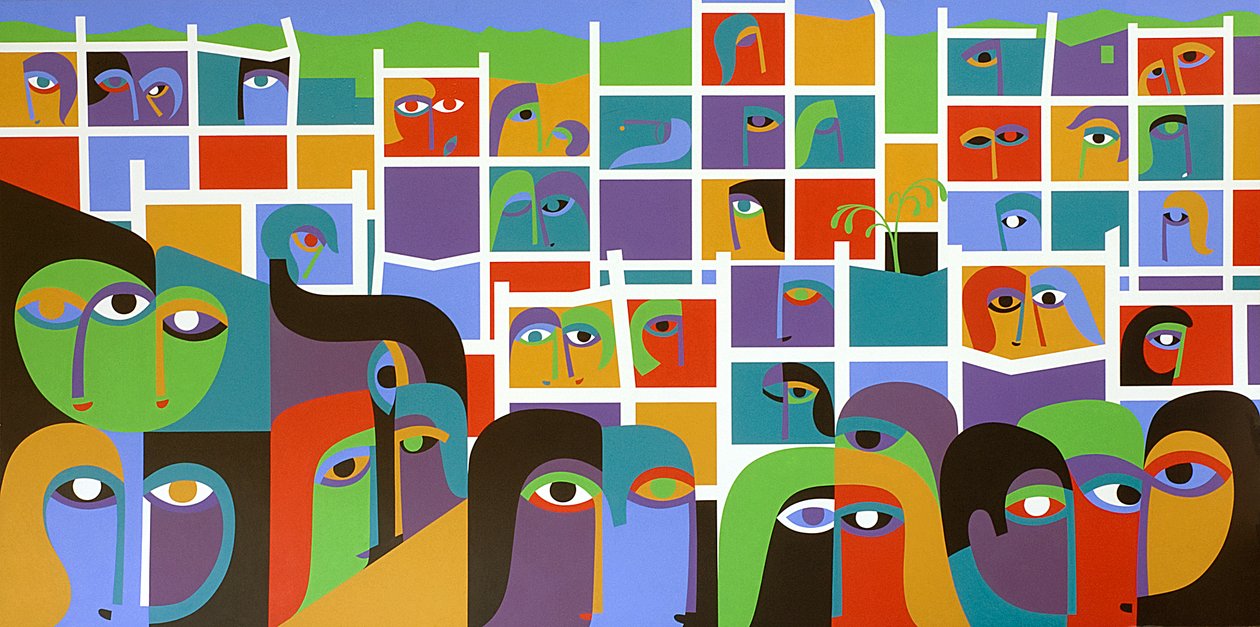 Desolation and Regeneration, 1987 (akryylia aluksella) tekijältä Ron Waddams