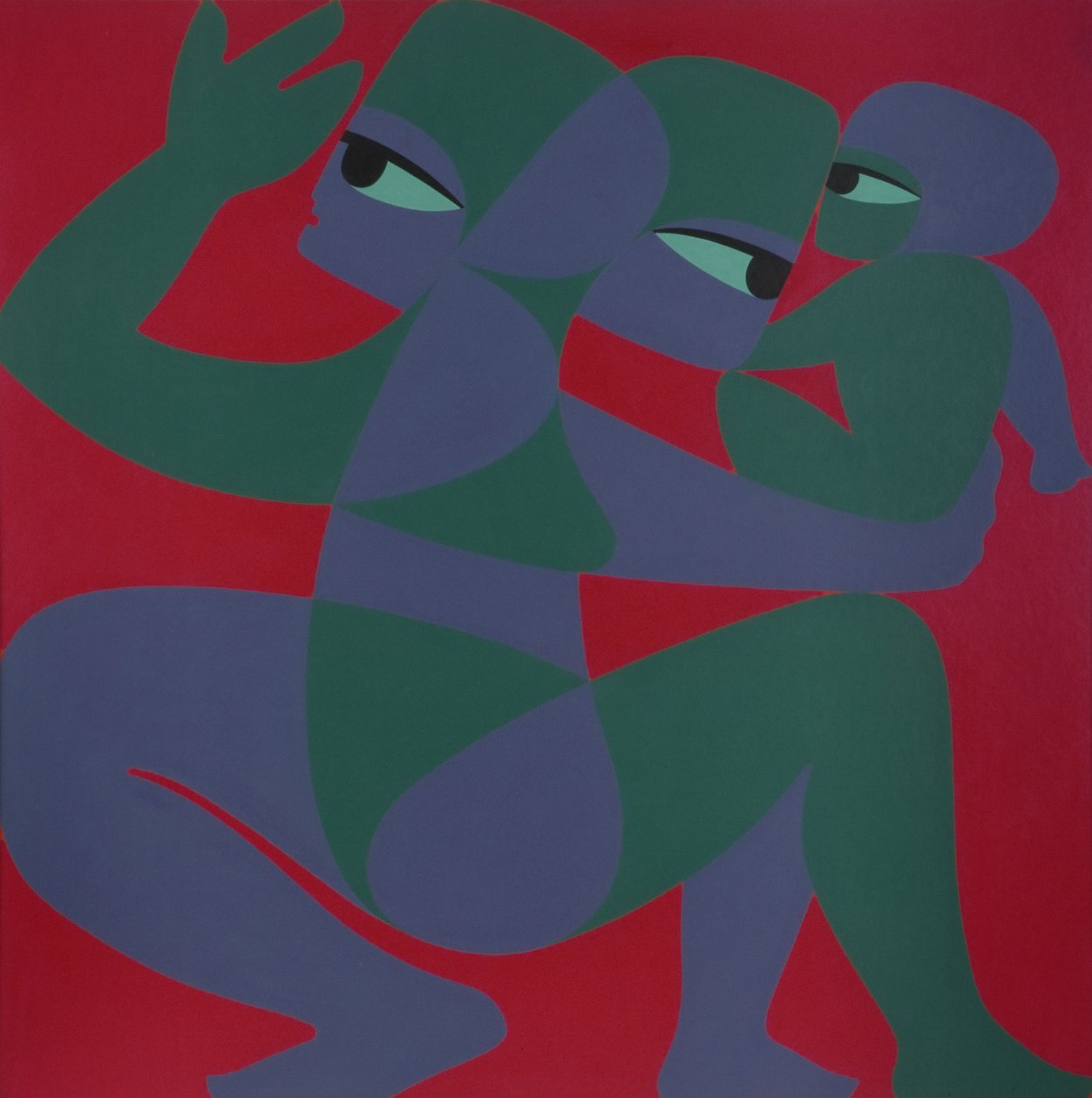 Nuclear Family, 1975 (akryylia levyllä) tekijältä Ron Waddams