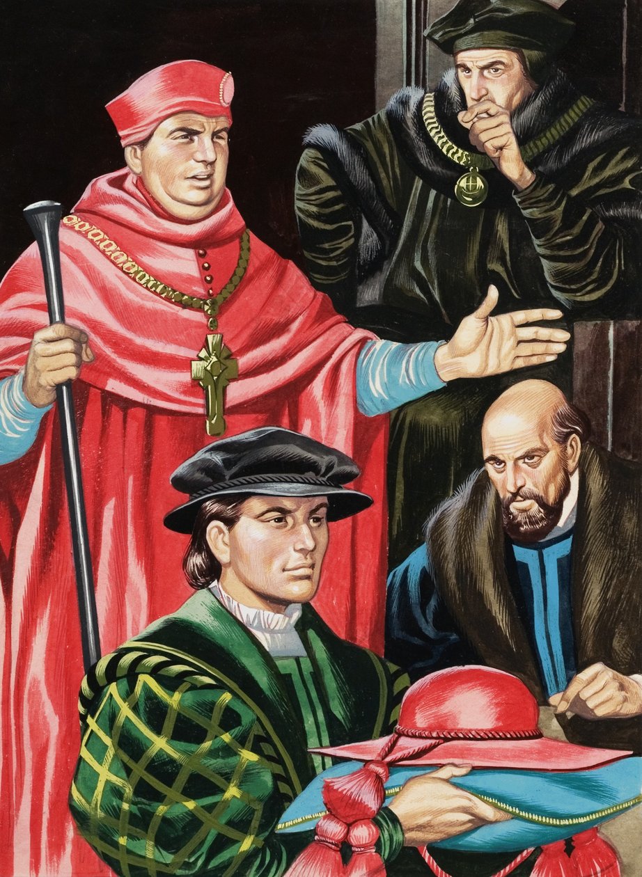 Kardinaali Wolsey ja Sir Thomas More tekijältä Ron Embleton