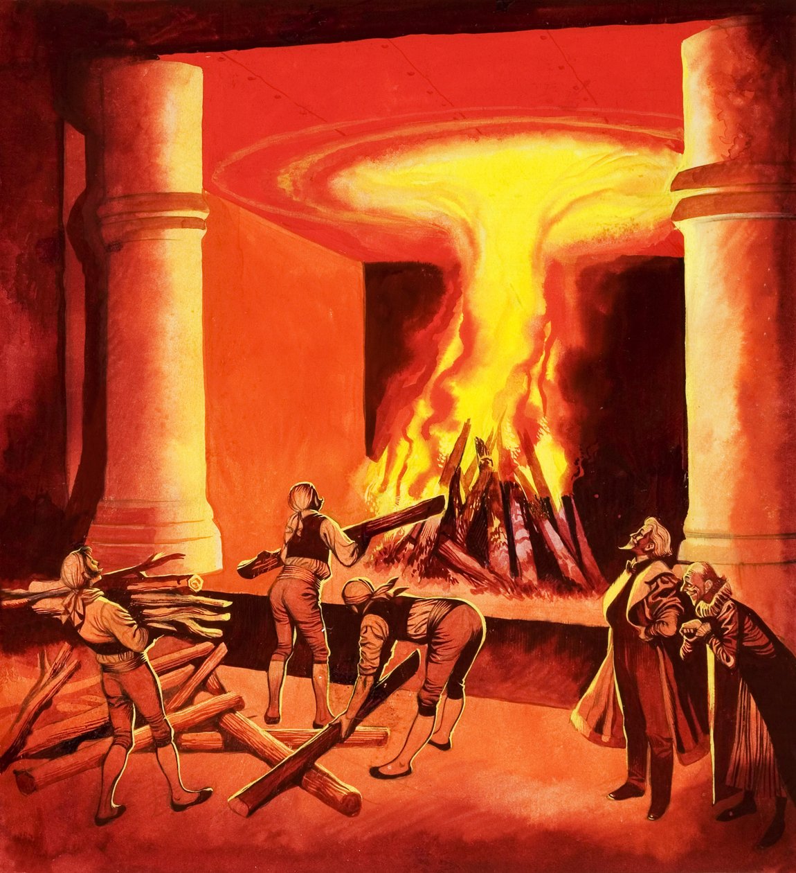 Roaring Fire (guassi paperille) tekijältä Ron Embleton