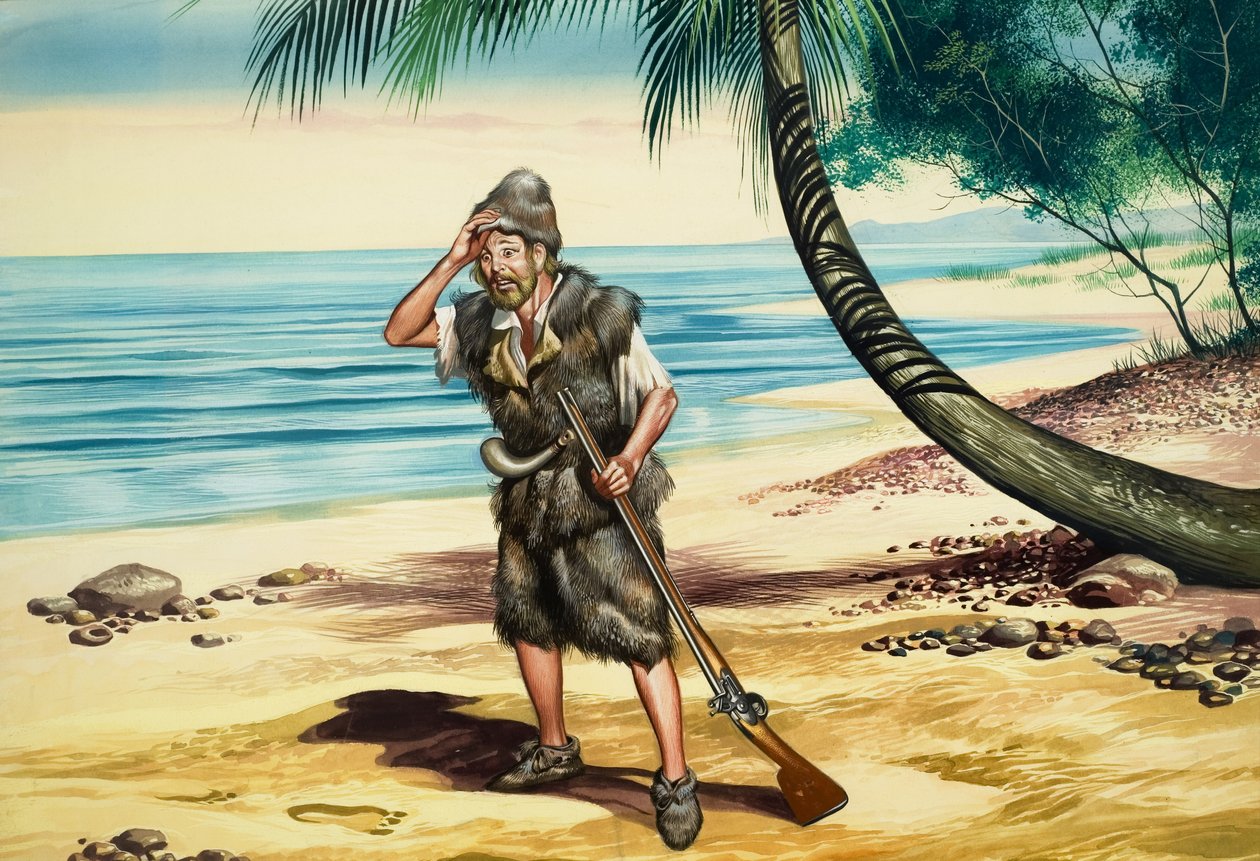 Robinson Crusoe (guassia paperille) tekijältä Ron Embleton