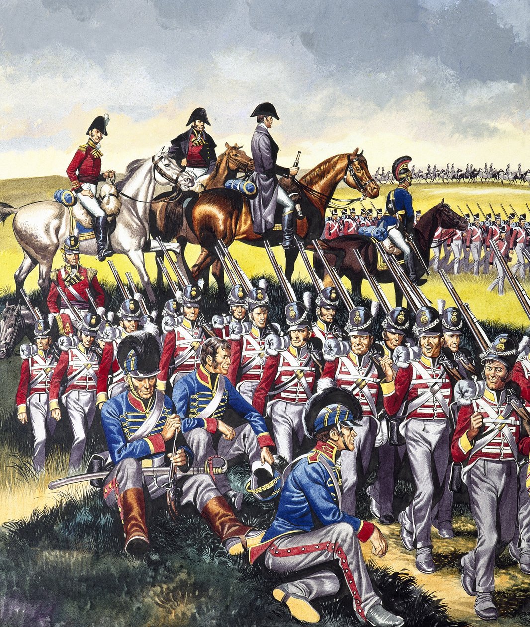 Wellingtonin herttua (1769-1852) Waterloossa (guassi paperille) tekijältä Ron Embleton