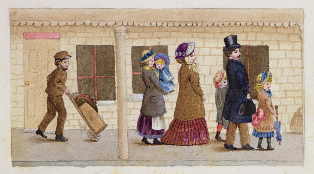 Station Platformilla, Addiscombe, 1883 tekijältä Rosa Clementina Petherick
