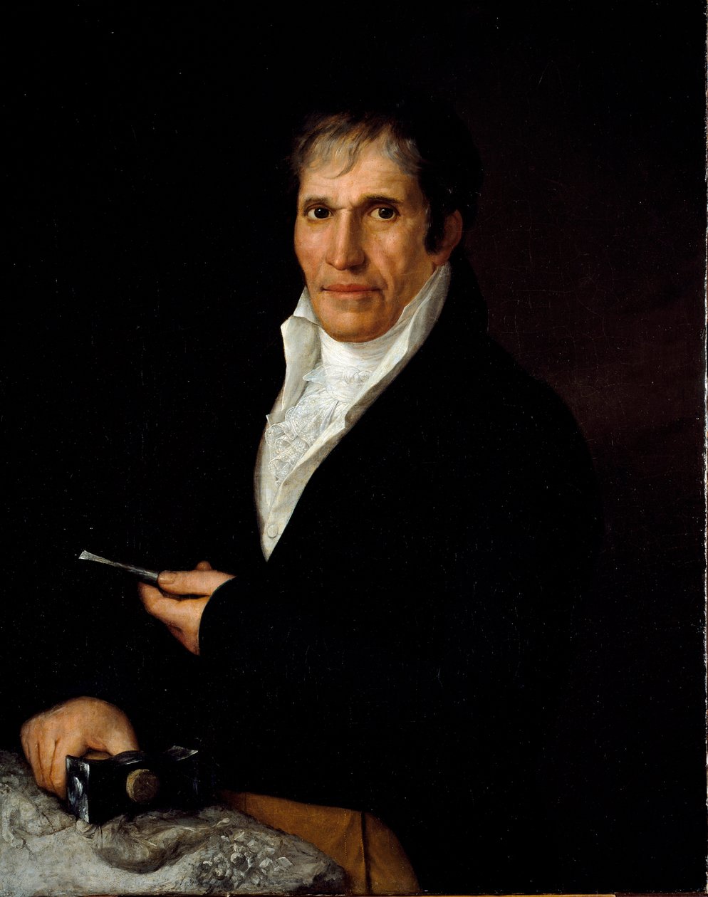 Kuvanveistäjä Bartolomeo Carreran muotokuva Rosa Bacigalupo Carreran maalaus (1800-luku) Genes, Ligustican kuvataideakatemia tekijältä Rosa Bacigalupo Carrea