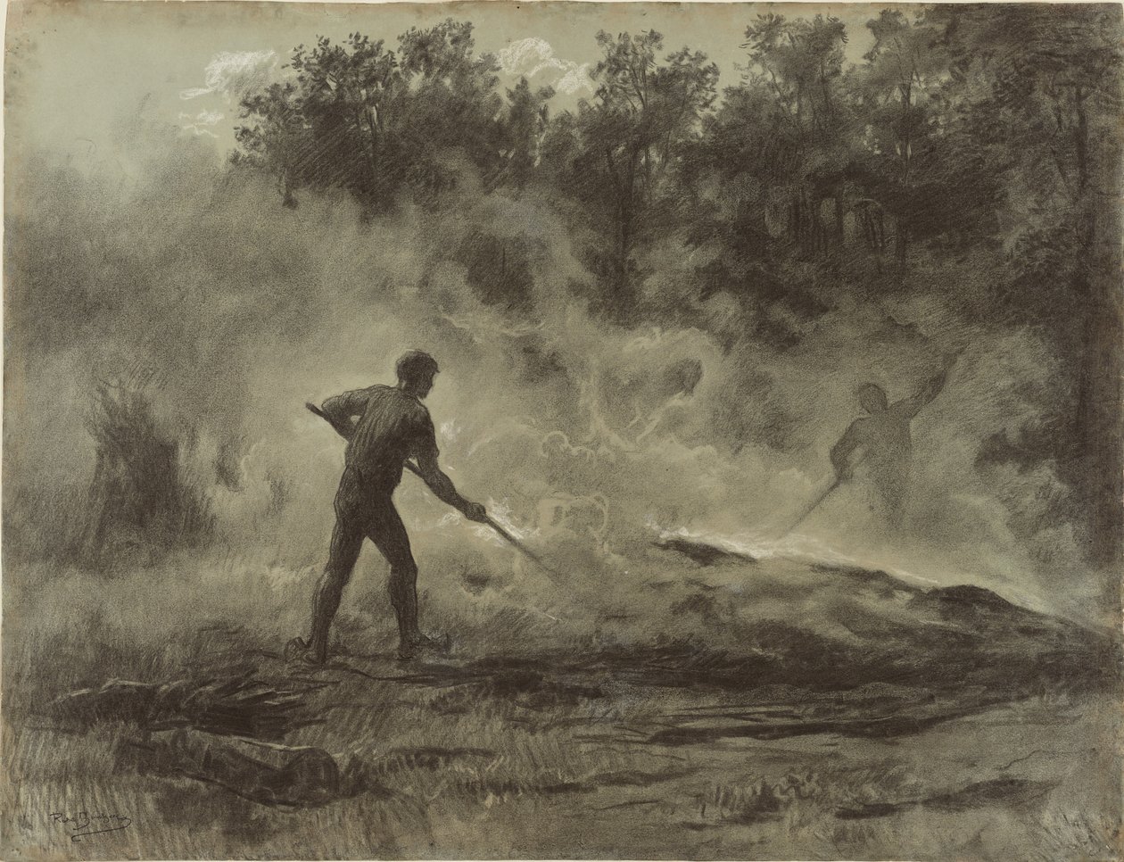 Puuhiilenpolttajat (Les charbonniers) tekijältä Rosa Bonheur