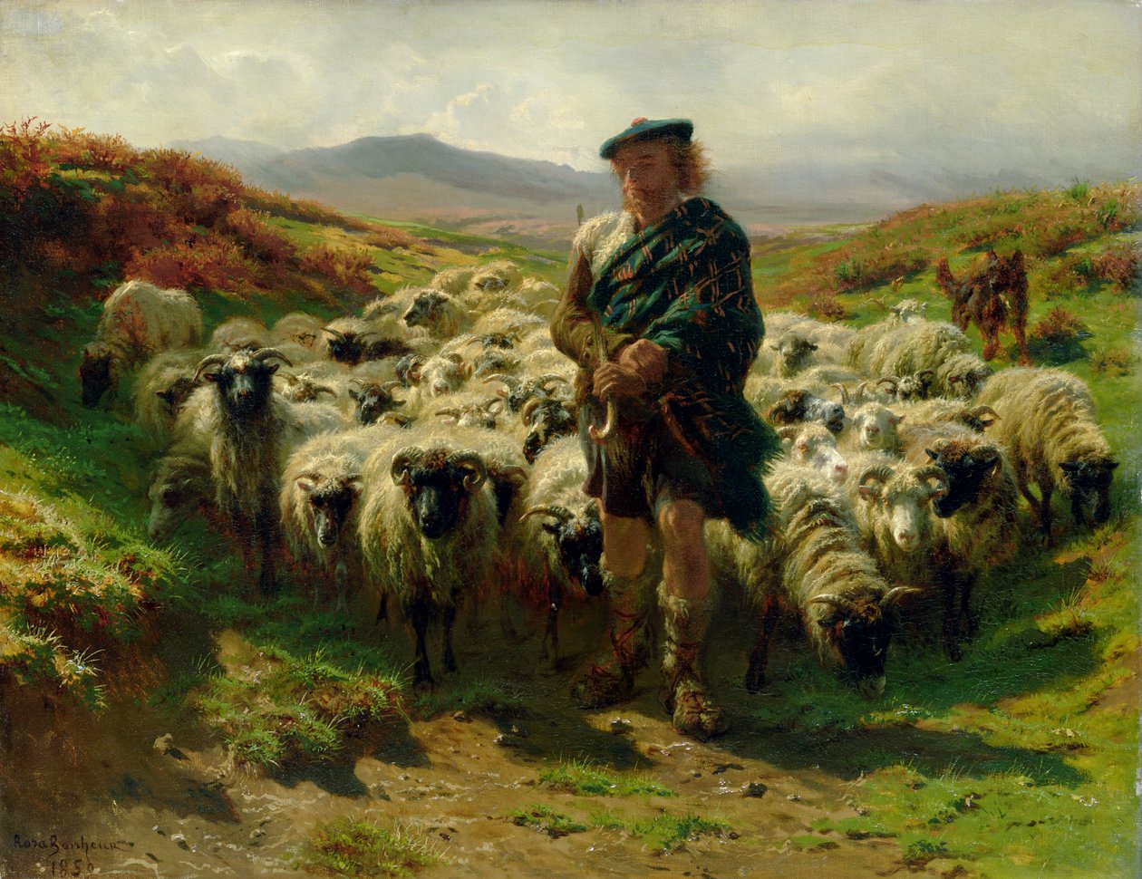 Ylämaanpaimenkoira, 1859 tekijältä Rosa Bonheur