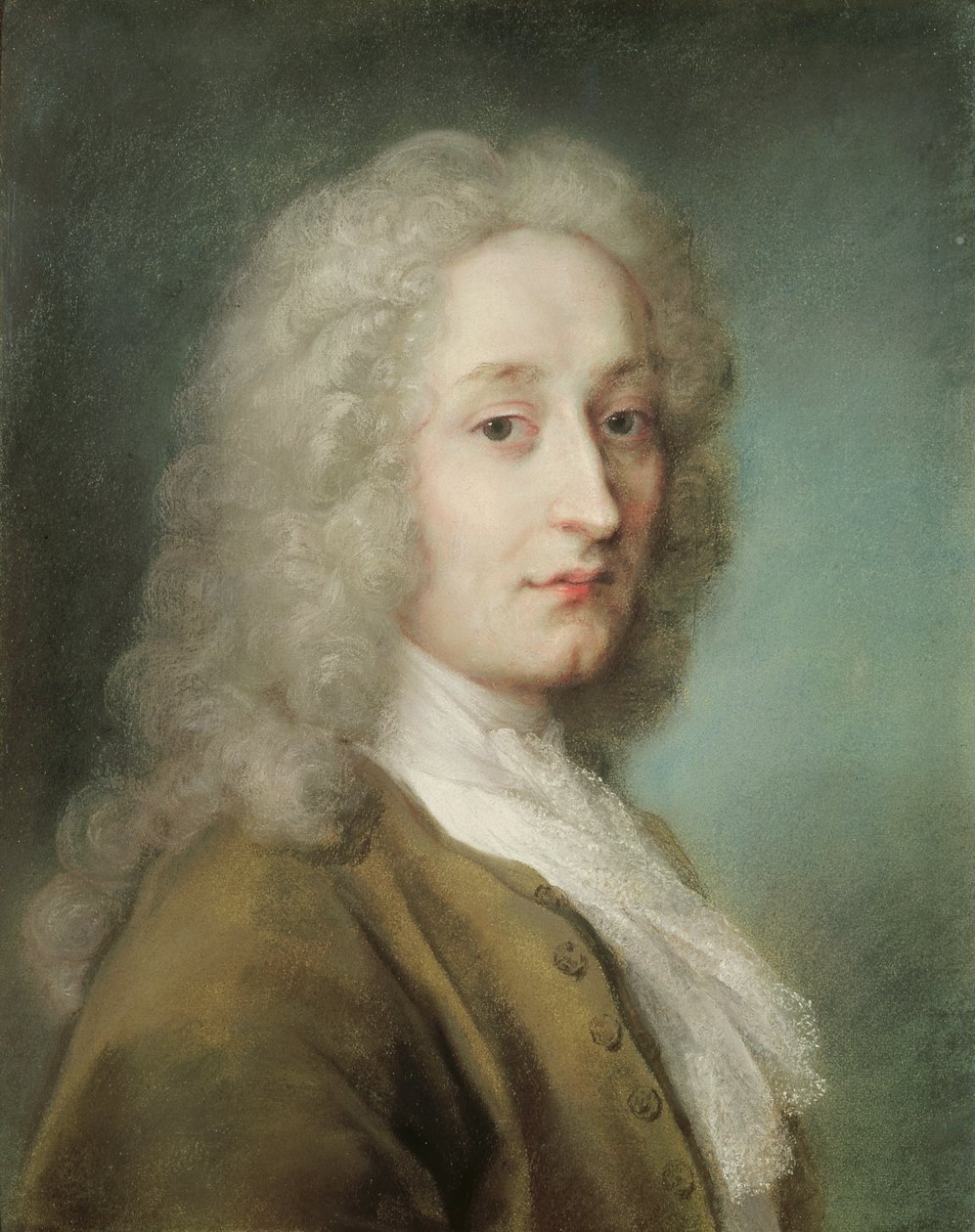Antoine Watteaun (1684-1721) muotokuva (pastelli paperille) tekijältä Rosalba Giovanna Carriera