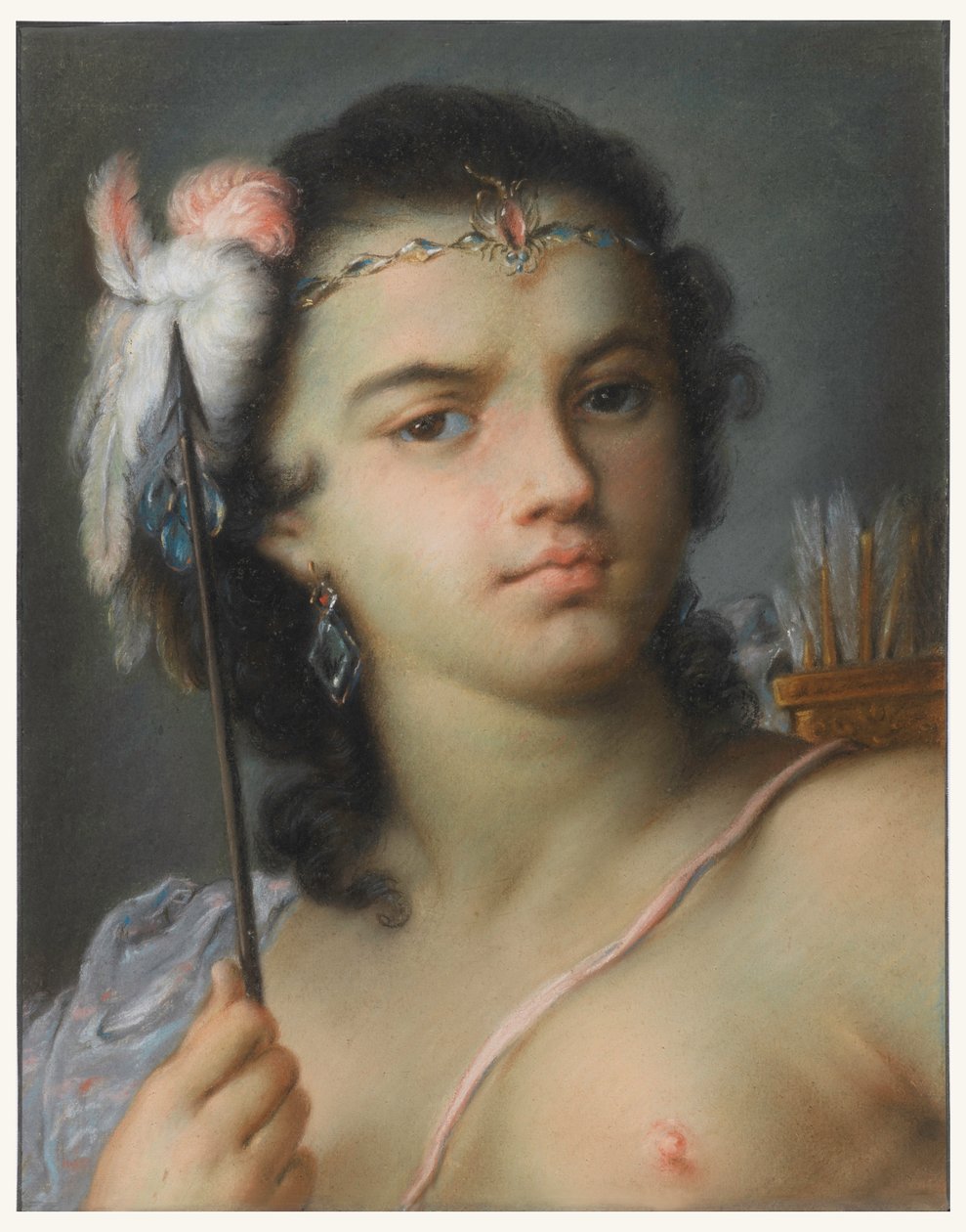 Piirros, Amerikan henkilöityminen, ennen vuotta 1720 tekijältä Rosalba Carriera