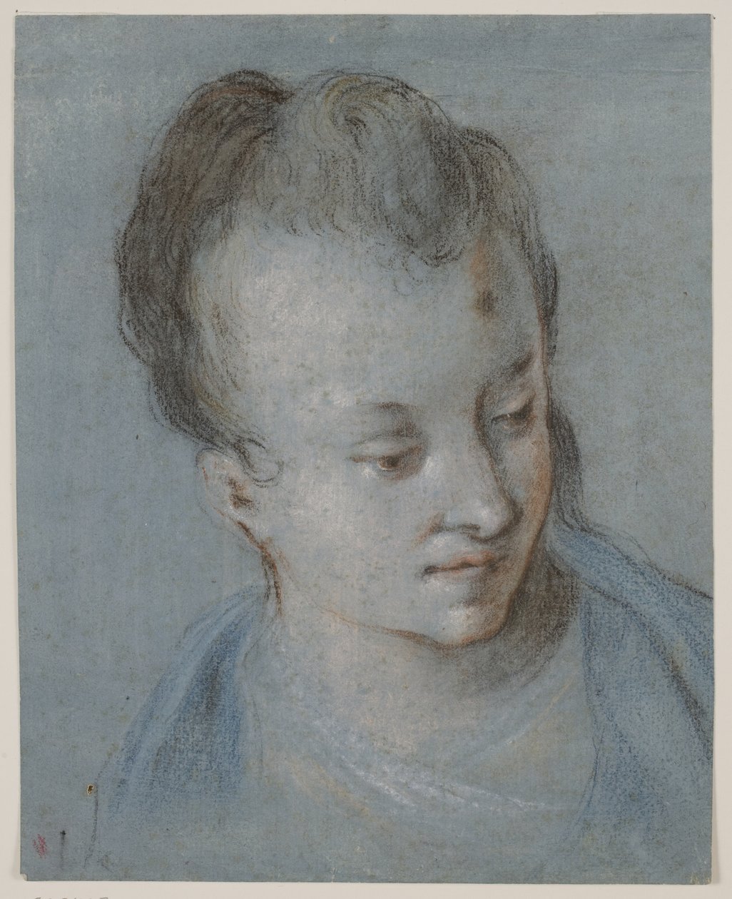 Naisen pää kääntyi oikealle tekijältä Rosalba Carriera
