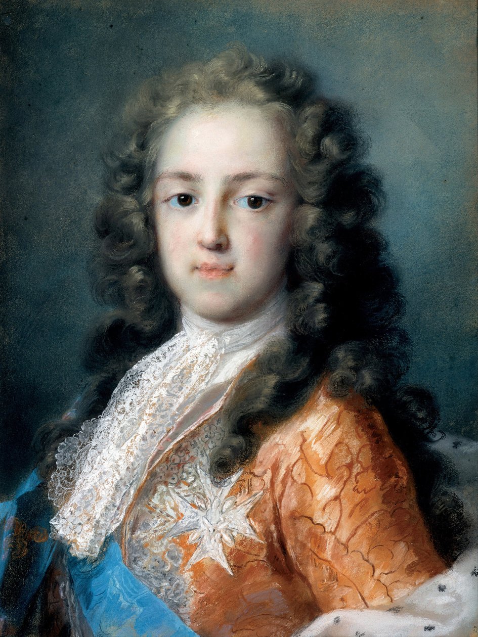 Ranskalainen Louis XV (1710-1774) Dauphinina - Peinture de Rosalba Giovanna Carriera (1657-1757) - 1720-1721 - Pastelli paperille - 50,5x38,5 - Dresdenin valtion taidekokoelmat tekijältä Rosalba Giovanna Carriera