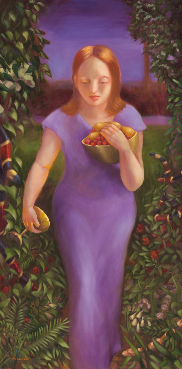 Psalmi 23: Viholliseni läsnäollessa, 2008 (öljy kankaalle). tekijältä Rosemarie Adcock