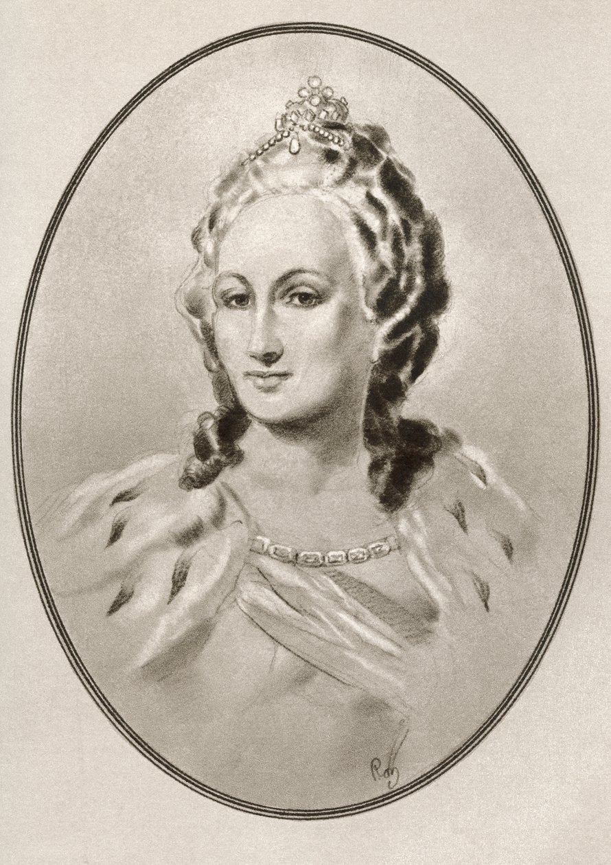 Katariina II, elokuvasta Living Biographies of Famous Rulers. tekijältä Ross Gordon