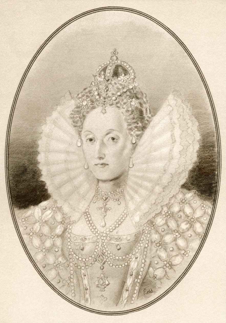 Elizabeth I, eli The Virgin Queen, Gloriana tai Good Queen Bess, Living Biographies of Famous Rulers -sarjasta. tekijältä Ross Gordon