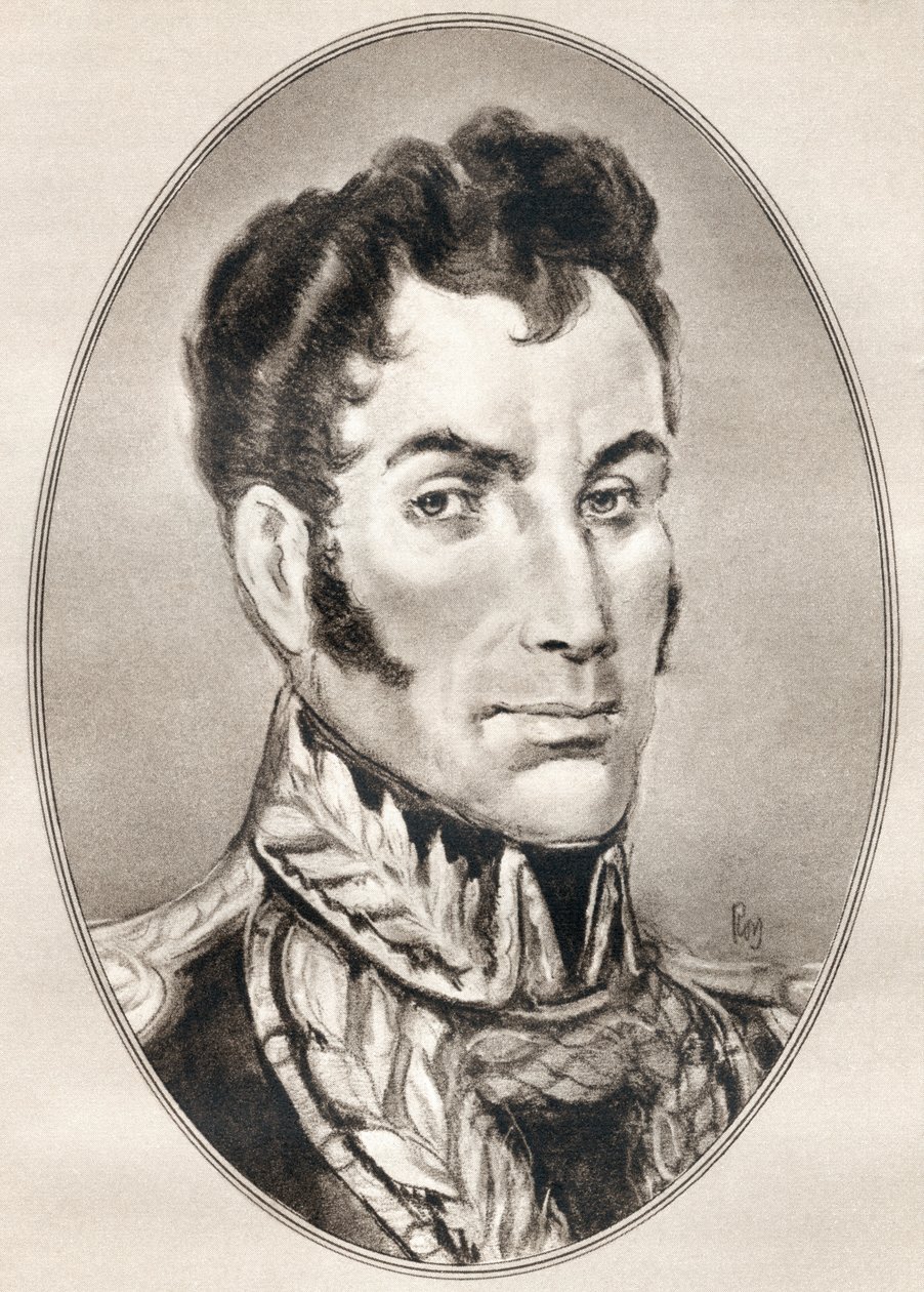 Simon Jose Antonio de la Santísima Trinidad Bolivar Palacios Ponte y Blanco, elokuvasta Living Biographies of Famous Men. tekijältä Ross Gordon