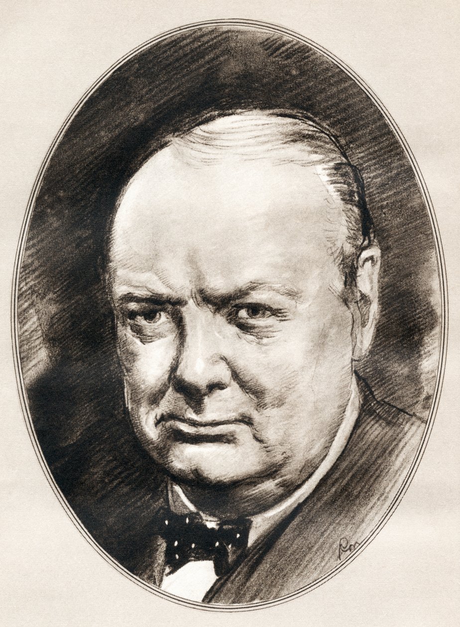 Sir Winston Leonard Spencer-Churchill, elokuvasta Living Biographies of Famous Men. tekijältä Ross Gordon