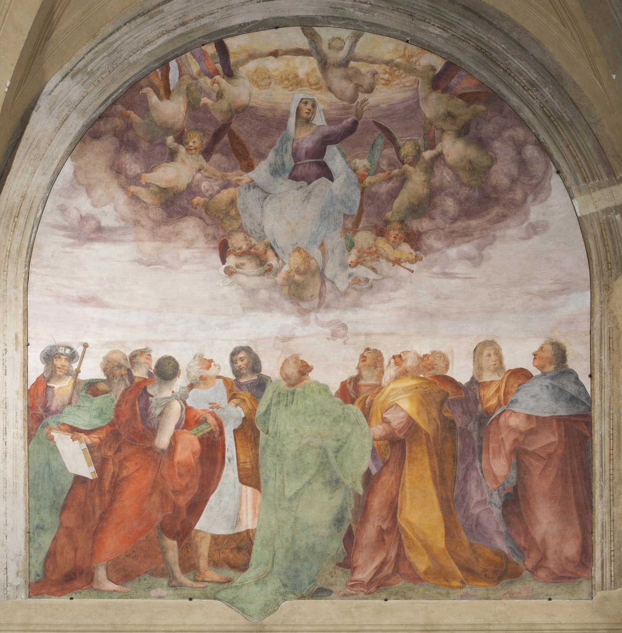 Siunatun Neitsyt Marian taivaaseenasto tekijältä Rosso Fiorentino