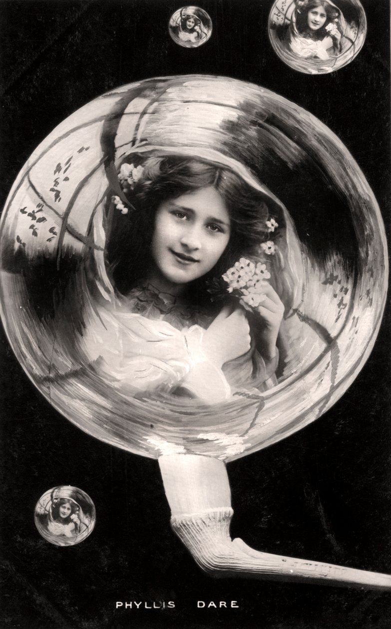 Phyllis Dare 1890-1975, englantilainen näyttelijä, 1907. tekijältä Rotary Photo