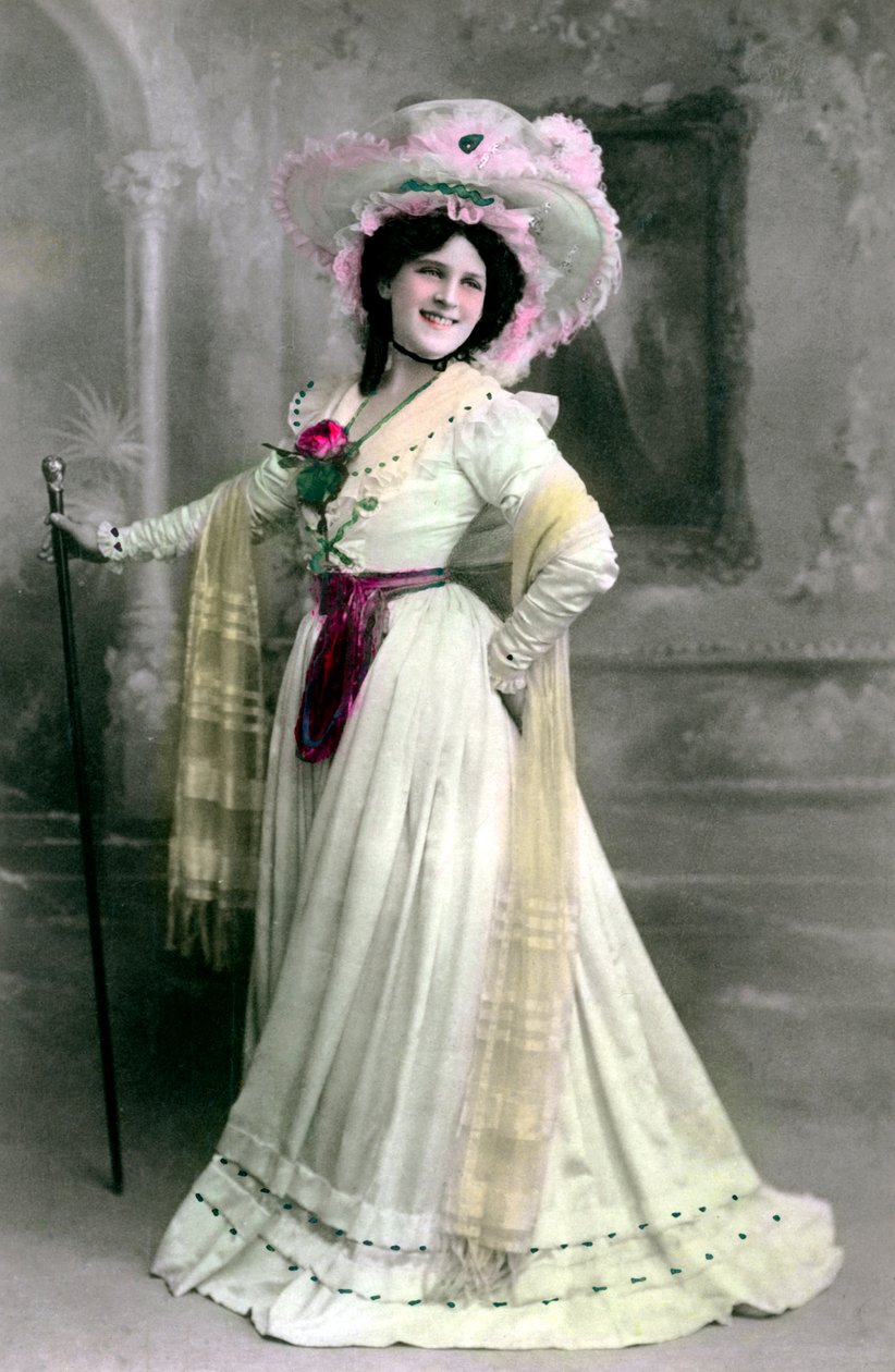 Zena Dare 1887-1975, englantilainen näyttelijä, 1906. tekijältä Rotary Photo