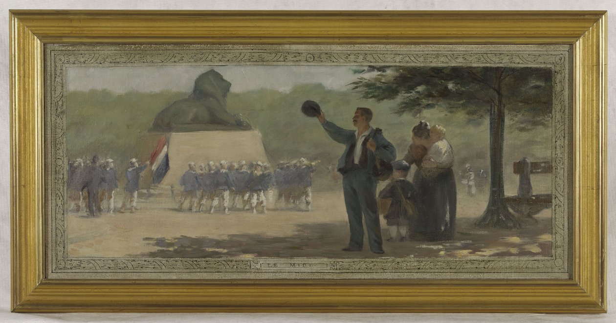 Luonnos 14. kaupunginosan kaupungintalon vihkisalista: Le Midi, noin 1889 (muste, öljy kankaalle). tekijältä Roussel Géo Roussel Géo