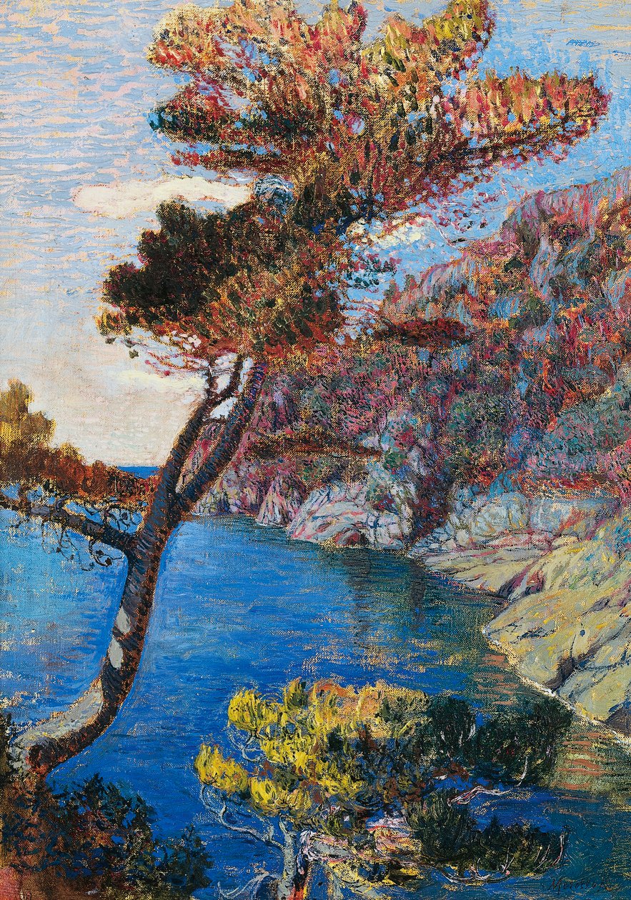Portofino, Rubaldo Merello (1872-1922), öljy kankaalle, 60x46 cm. Italia, 1900-luku. tekijältä Rubaldo Merello
