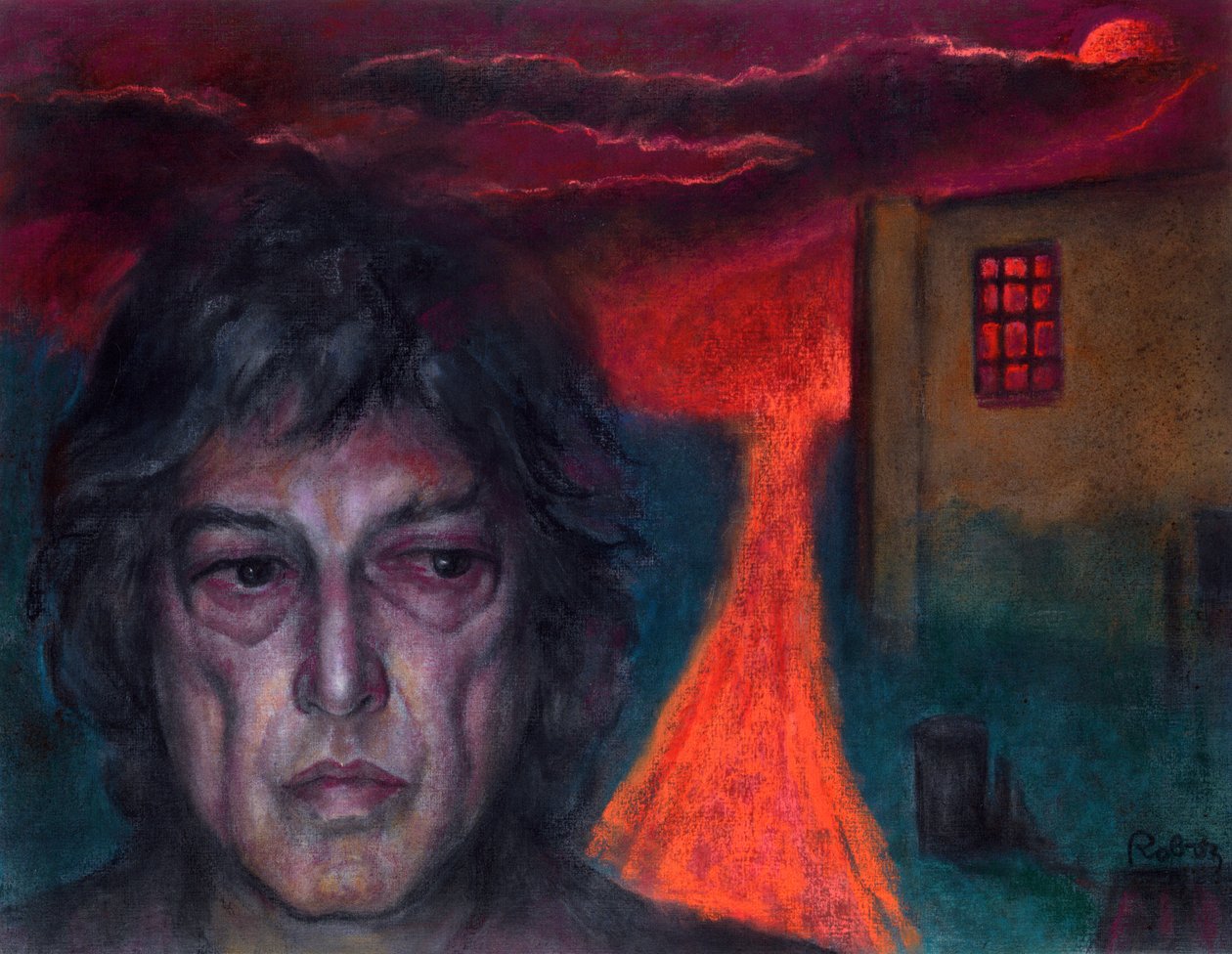 Sir Tom Stoppard pastellivärinen muotokuva Zsuzsi Roboz c tekijältä Rudolf Eichstaedt