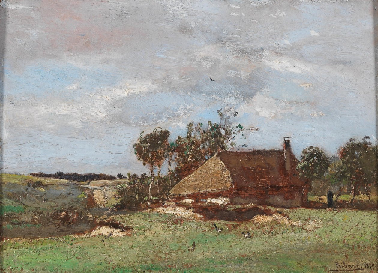 Landschaft mit Bauernhof tekijältä Rudolf Ribarz