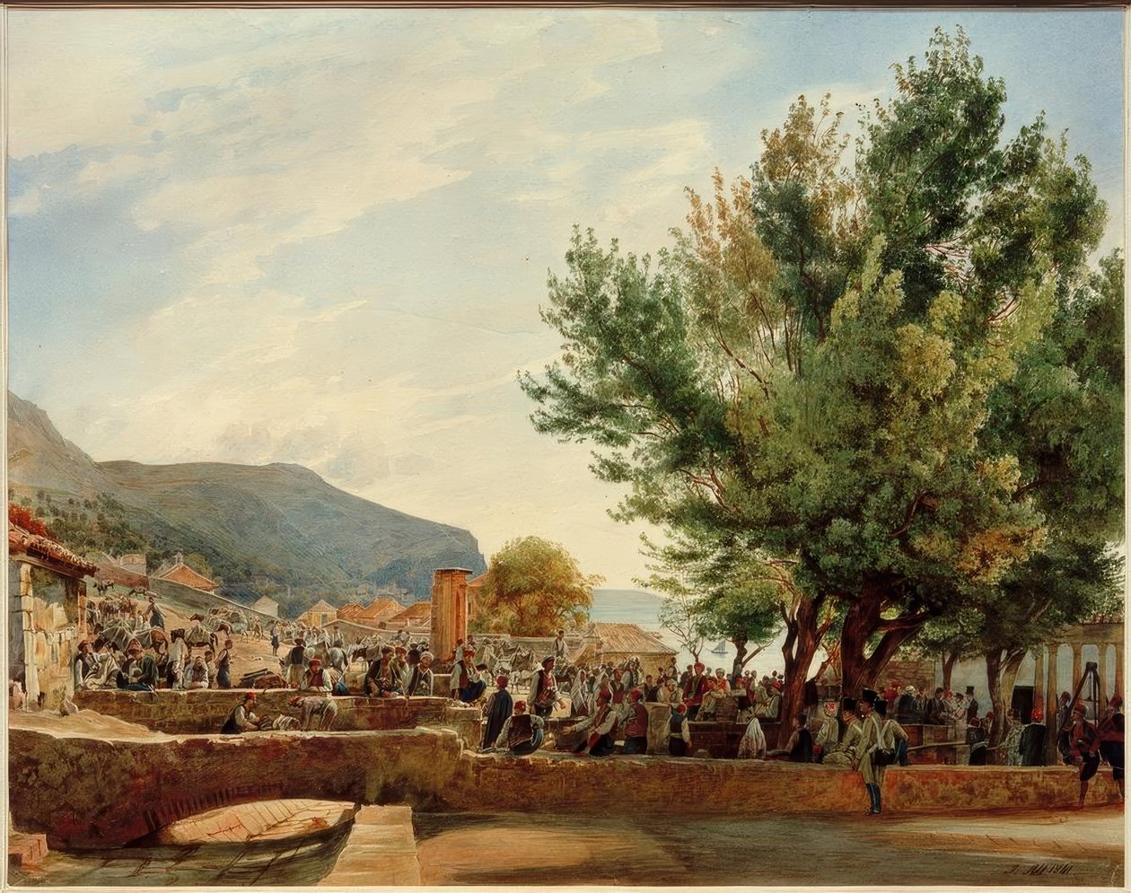 Der Bazar von Ragusa tekijältä Rudolf von Alt