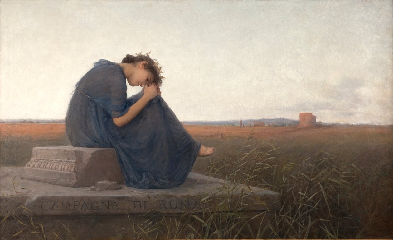 Rooman maaseutu. Grabmal der Caecilia Metella tekijältä Rudolf Bacher