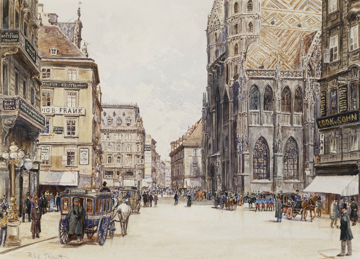 Stephansplatz, Wien, tekijältä Rudolf Bernt
