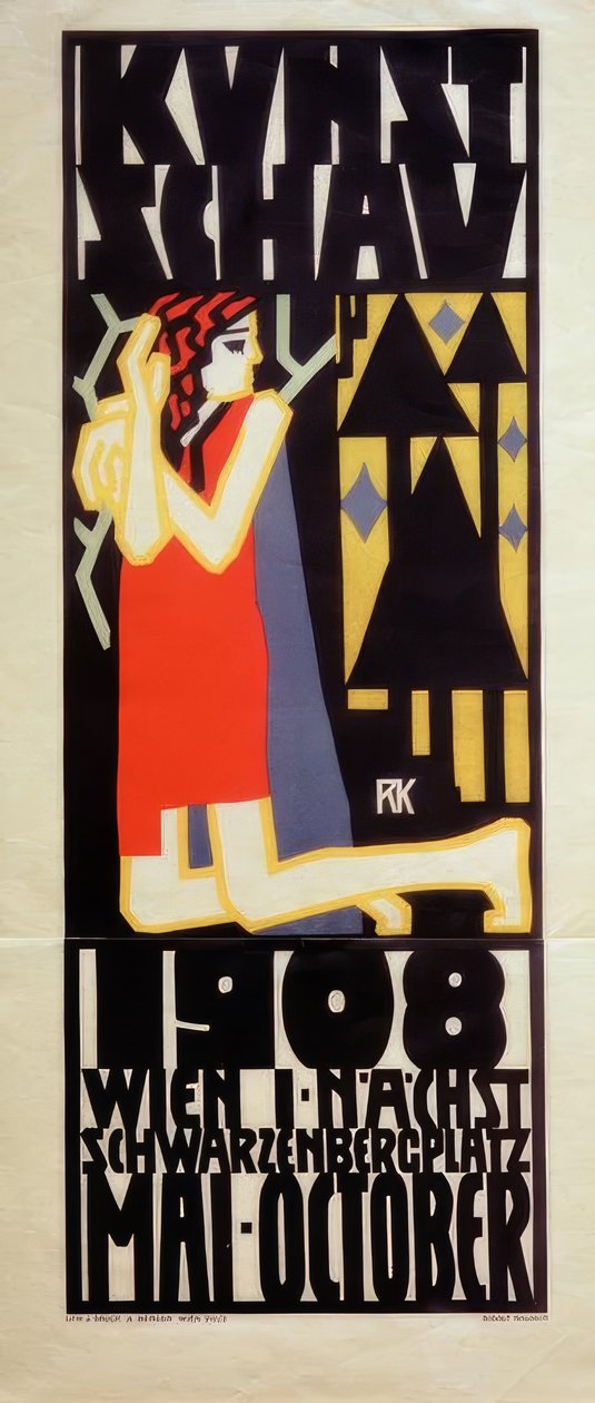 R. Kalvach, Plakat Wiener Kunstschau 1908 tekijältä Rudolf Kalvach